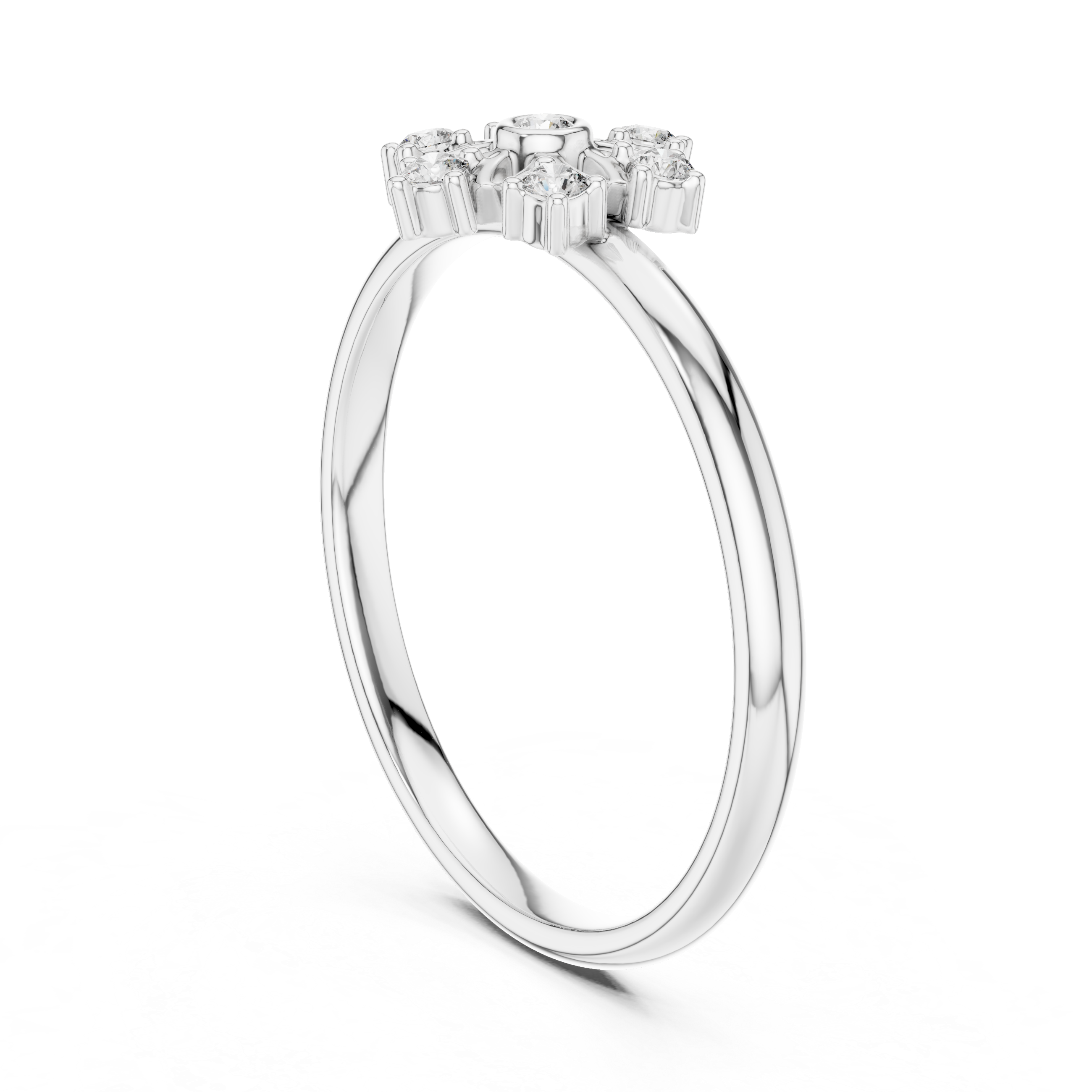 Vintage Floral Diamond Ring – Seven Stone Flower Cluster Ring