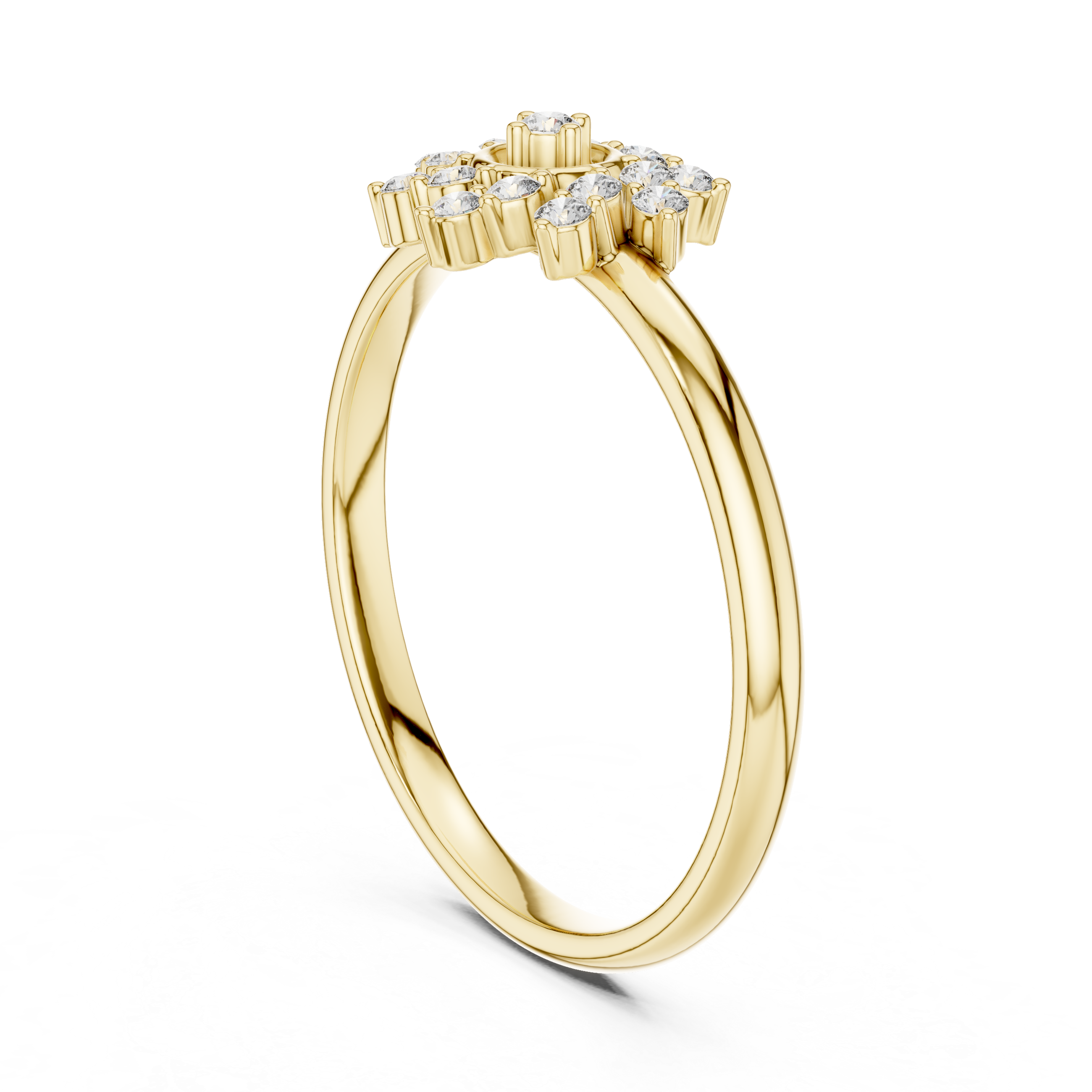 Vintage Floral Sunburst Diamond Ring – Cluster Halo Statement Ring