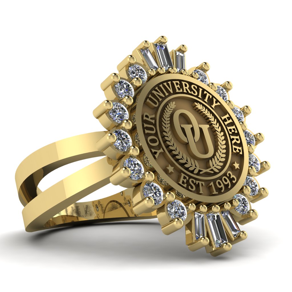 Seren | Knife Edge Band Custom Collage Ring