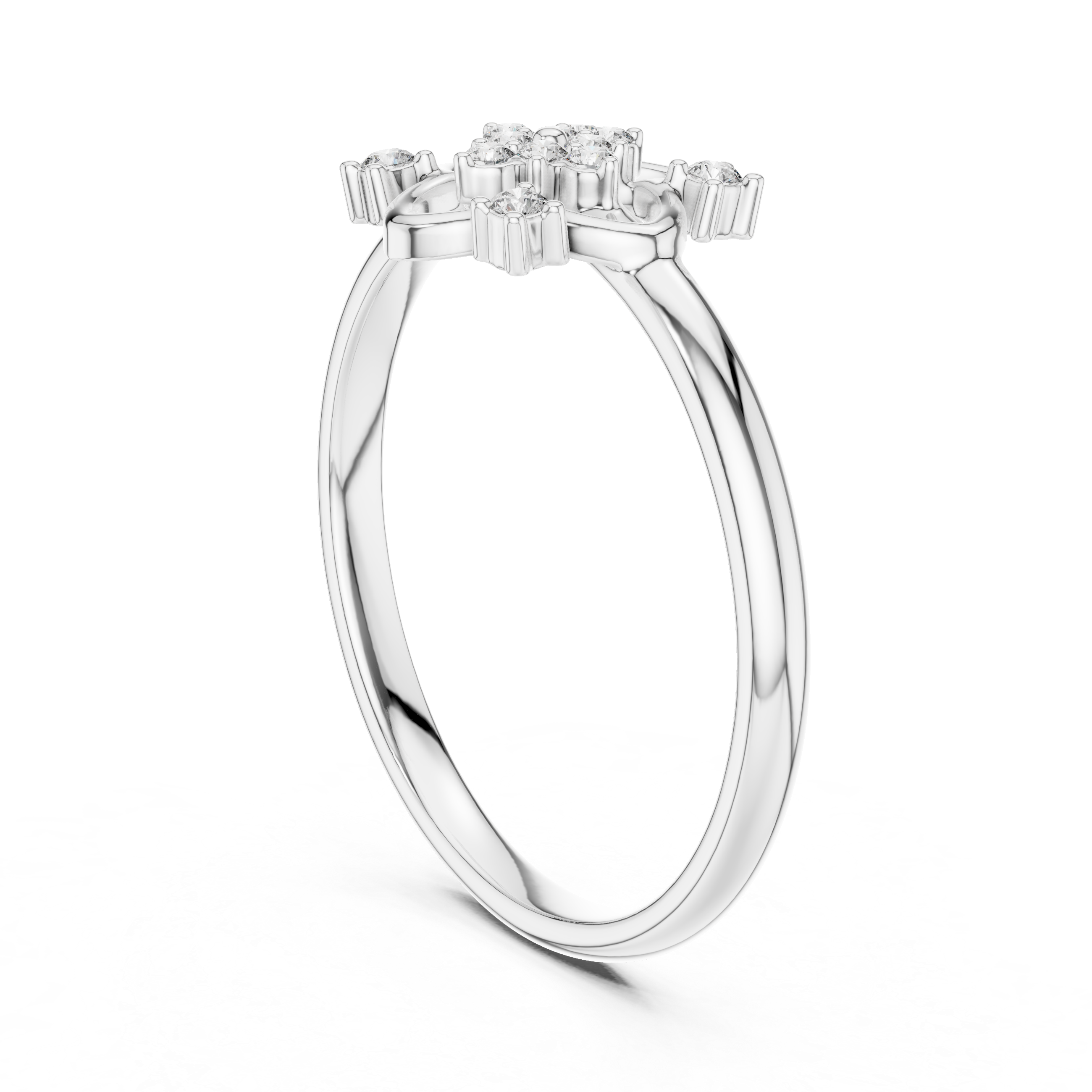 Floral Cluster Diamond Ring – Vintage Inspired Petal Design