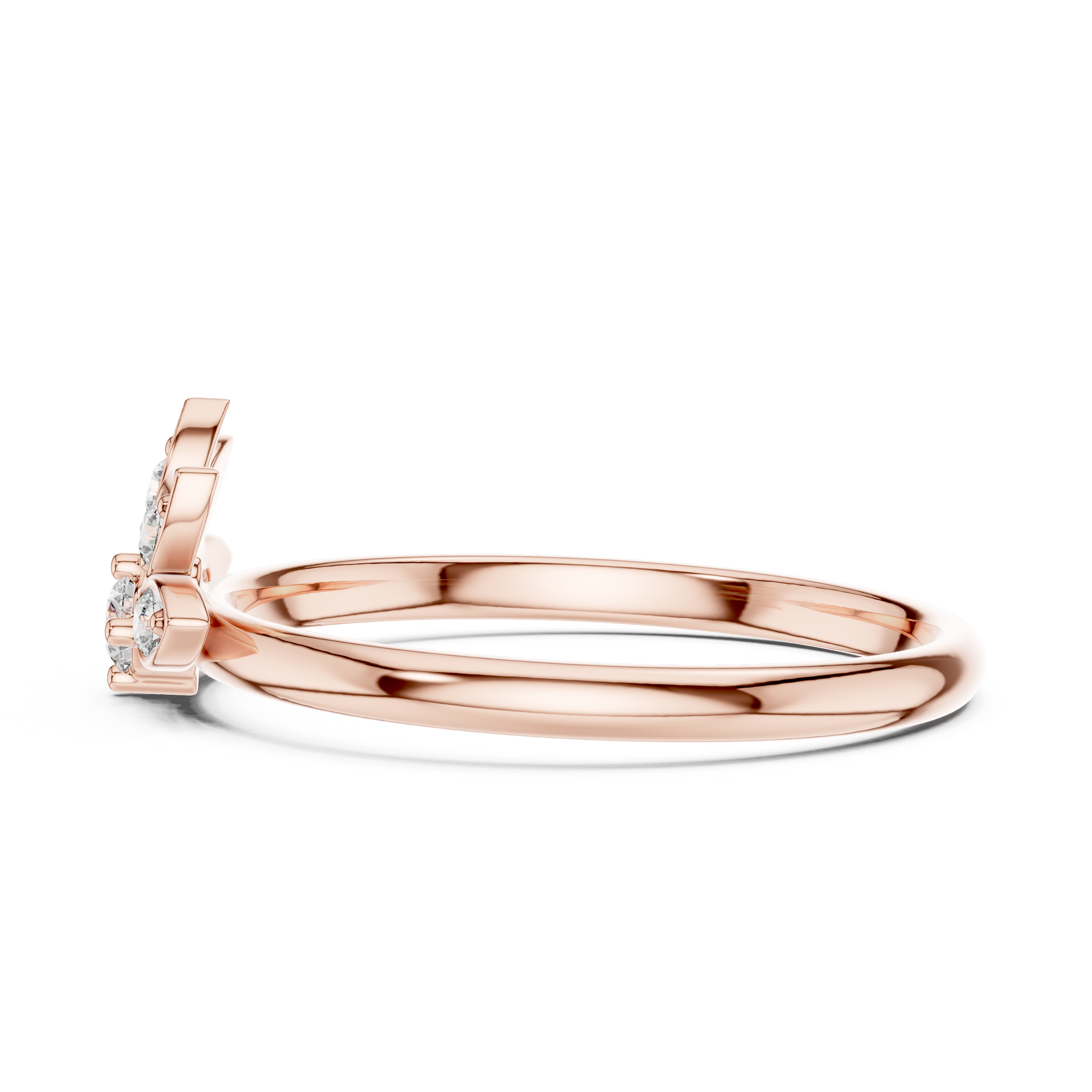 Petal Crown Diamond Ring – Elegant Floral Fan Design