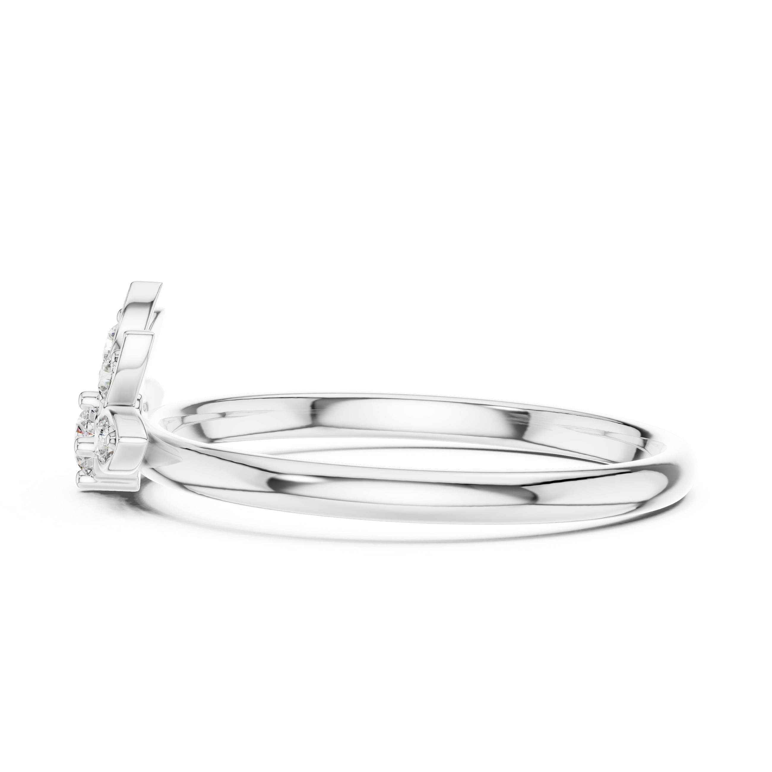 Petal Crown Diamond Ring – Elegant Floral Fan Design