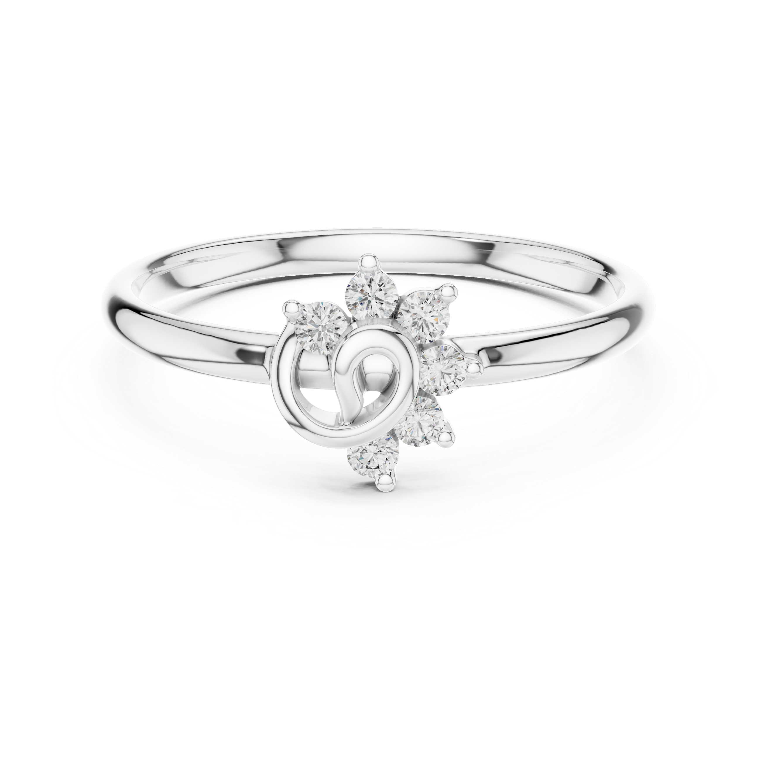 Twisted Loop Diamond Cluster Ring