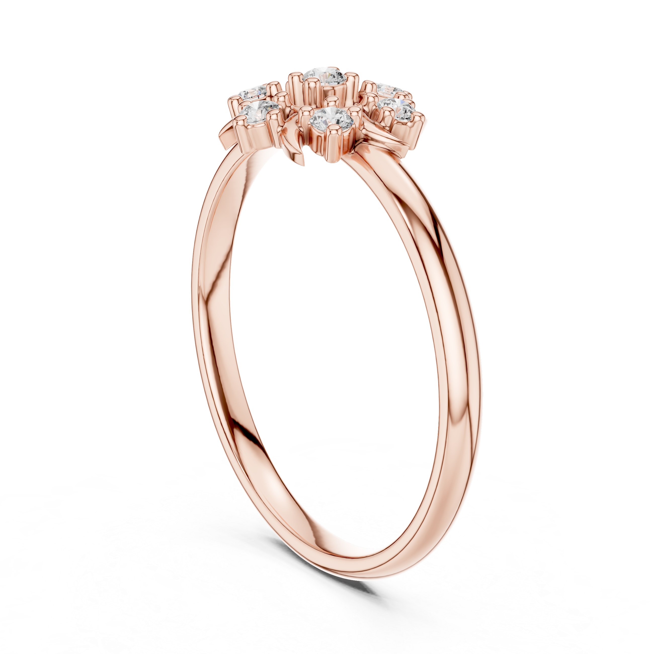 Sunburst Diamond Cluster Ring