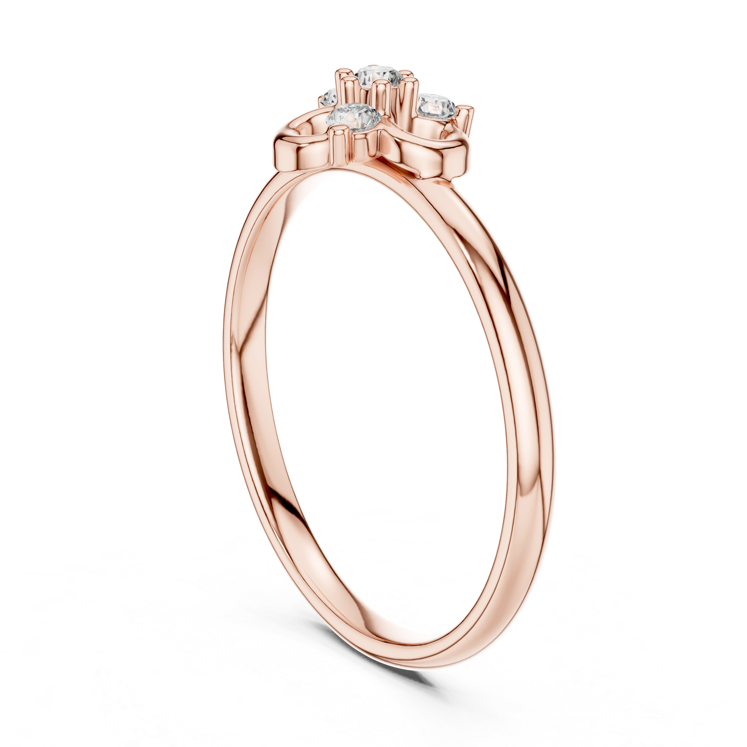 Delicate Loop Diamond Cluster Ring