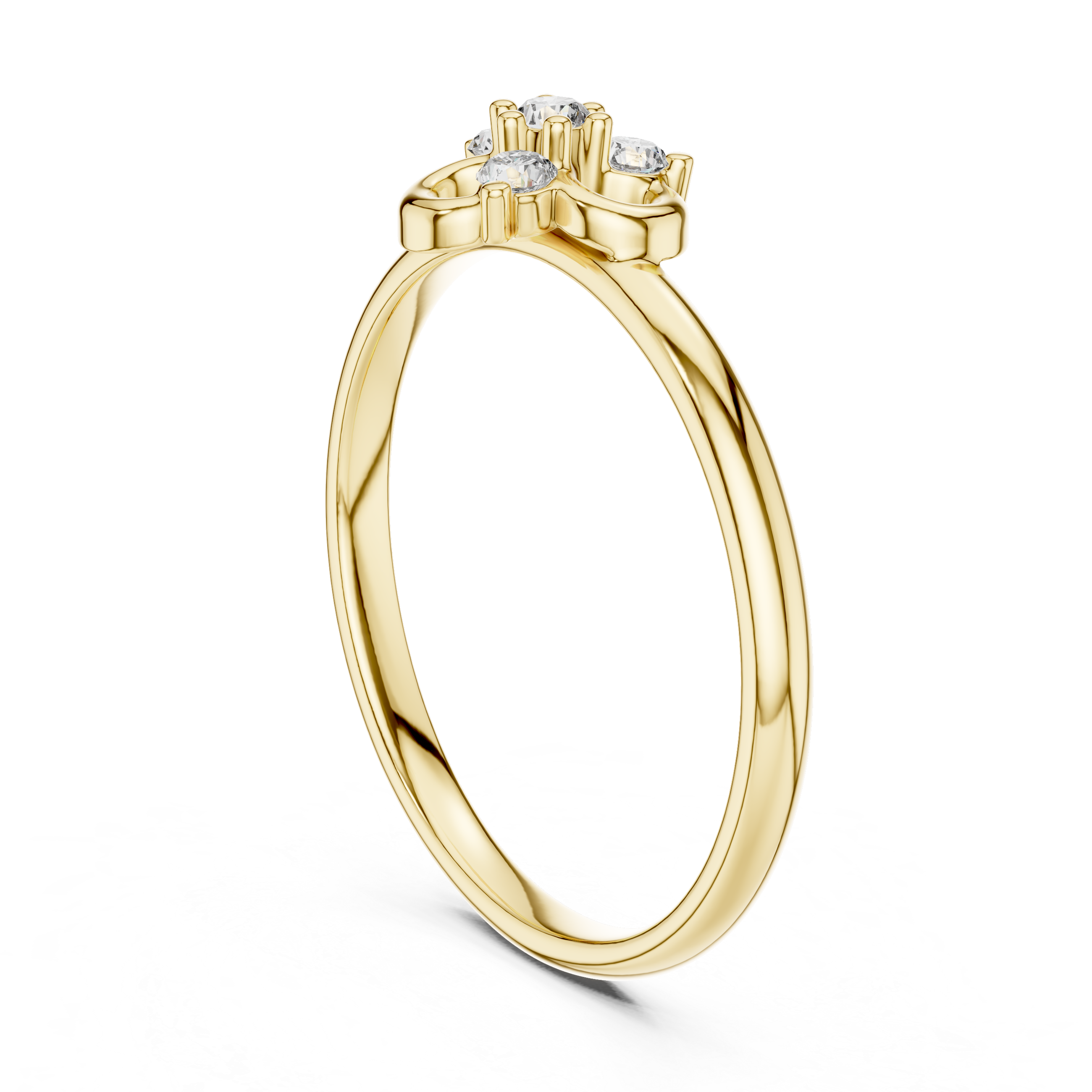 Delicate Loop Diamond Cluster Ring