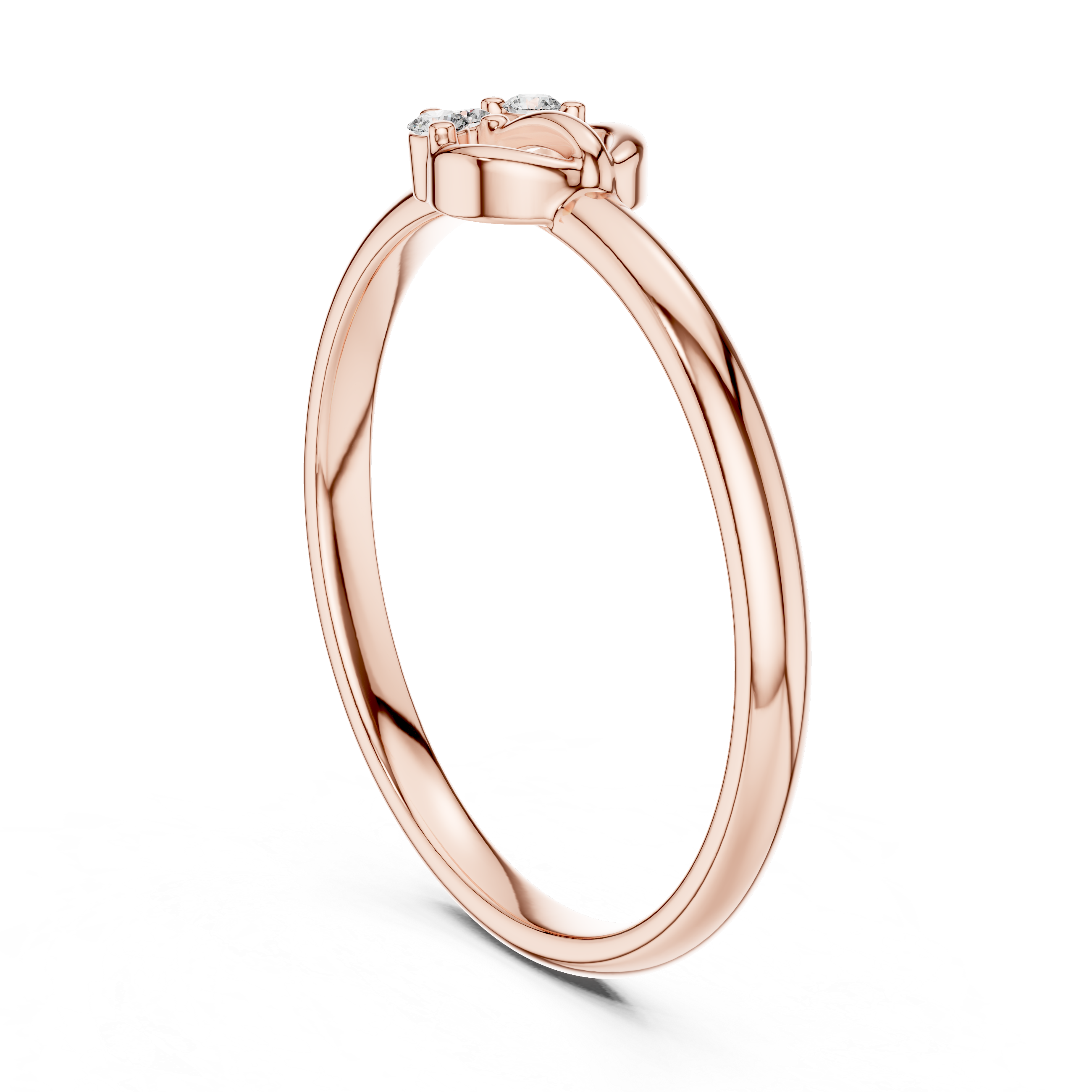 Modern Loop Diamond Ring – Minimal Open Circle Gold Design