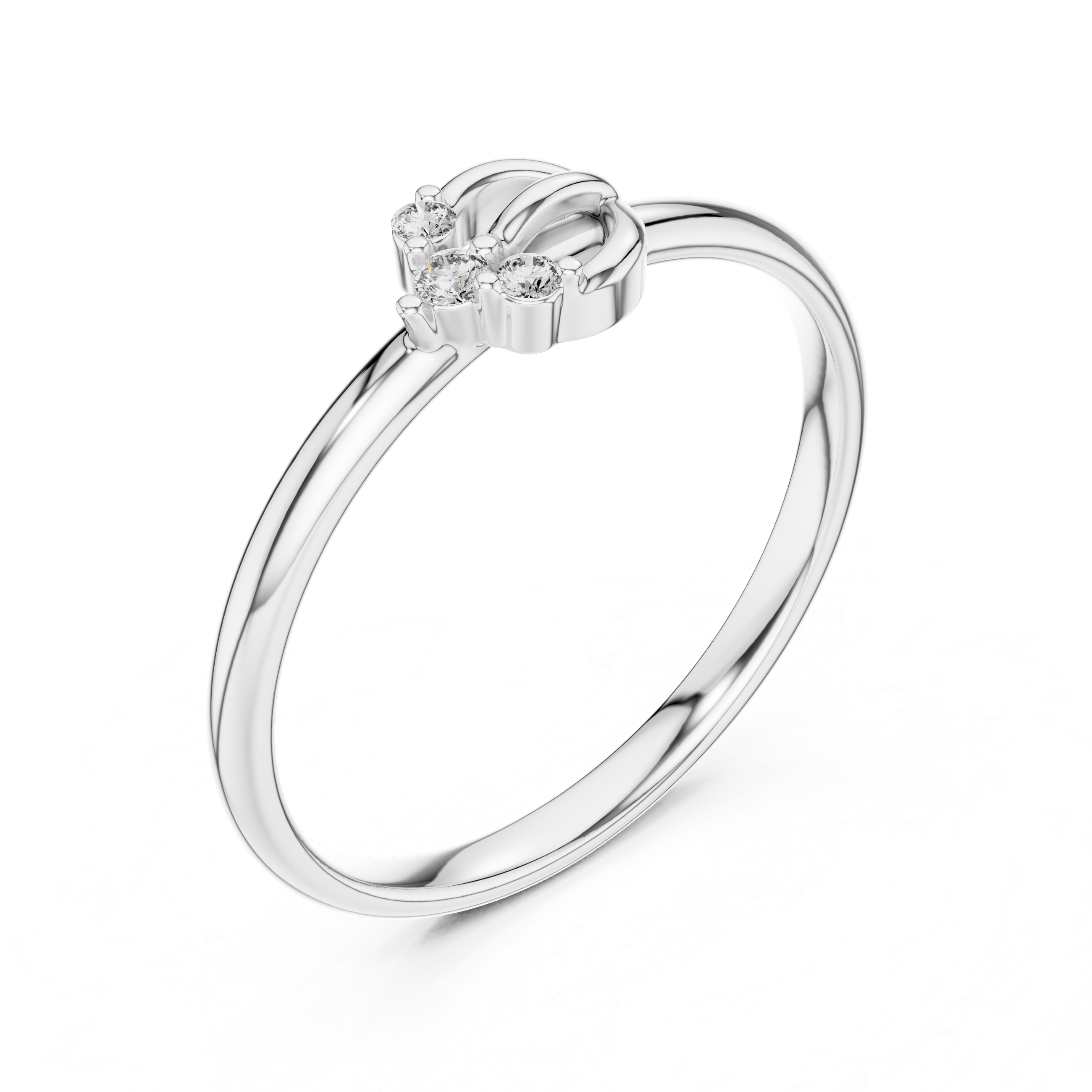 Modern Loop Diamond Ring – Minimal Open Circle Gold Design