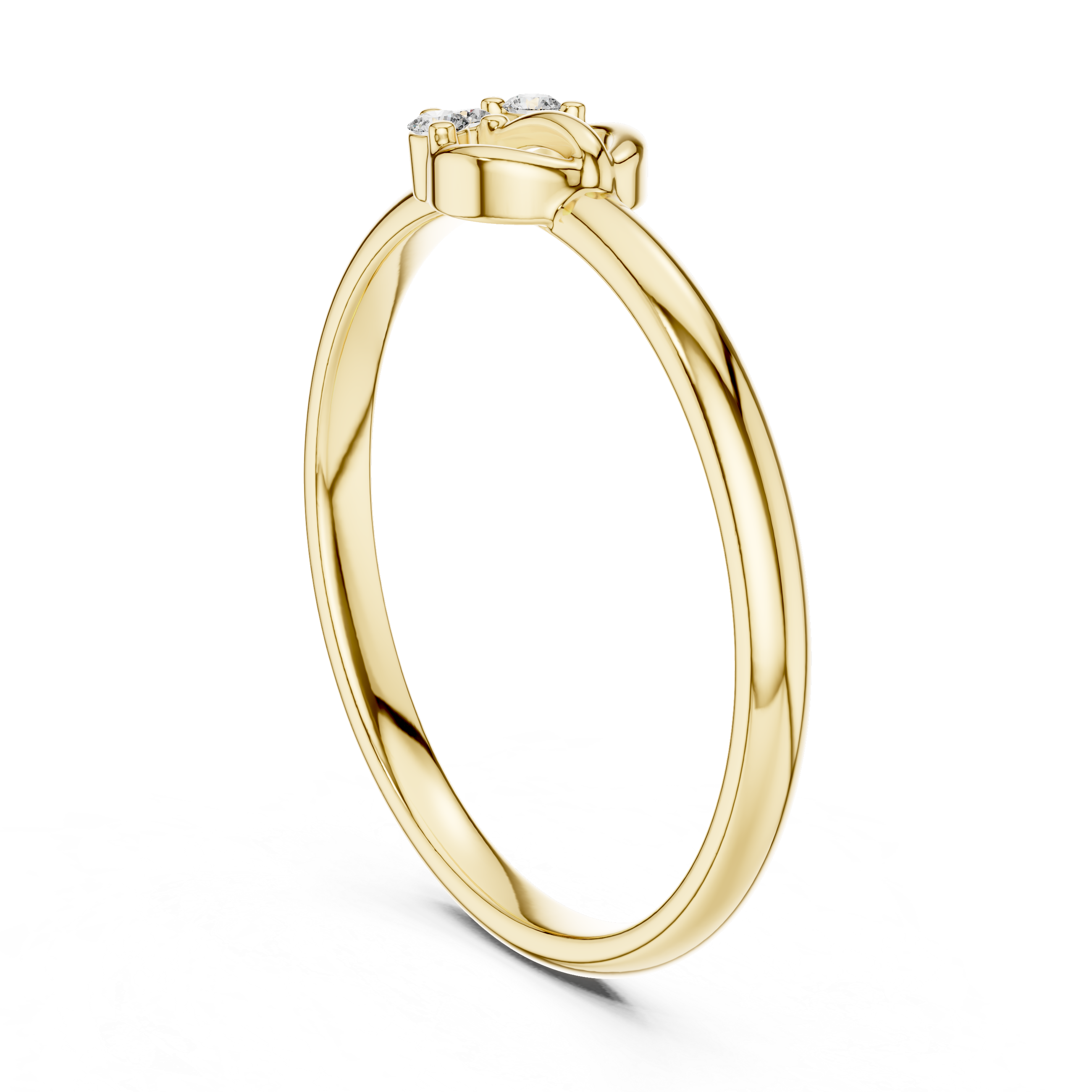 Modern Loop Diamond Ring – Minimal Open Circle Gold Design