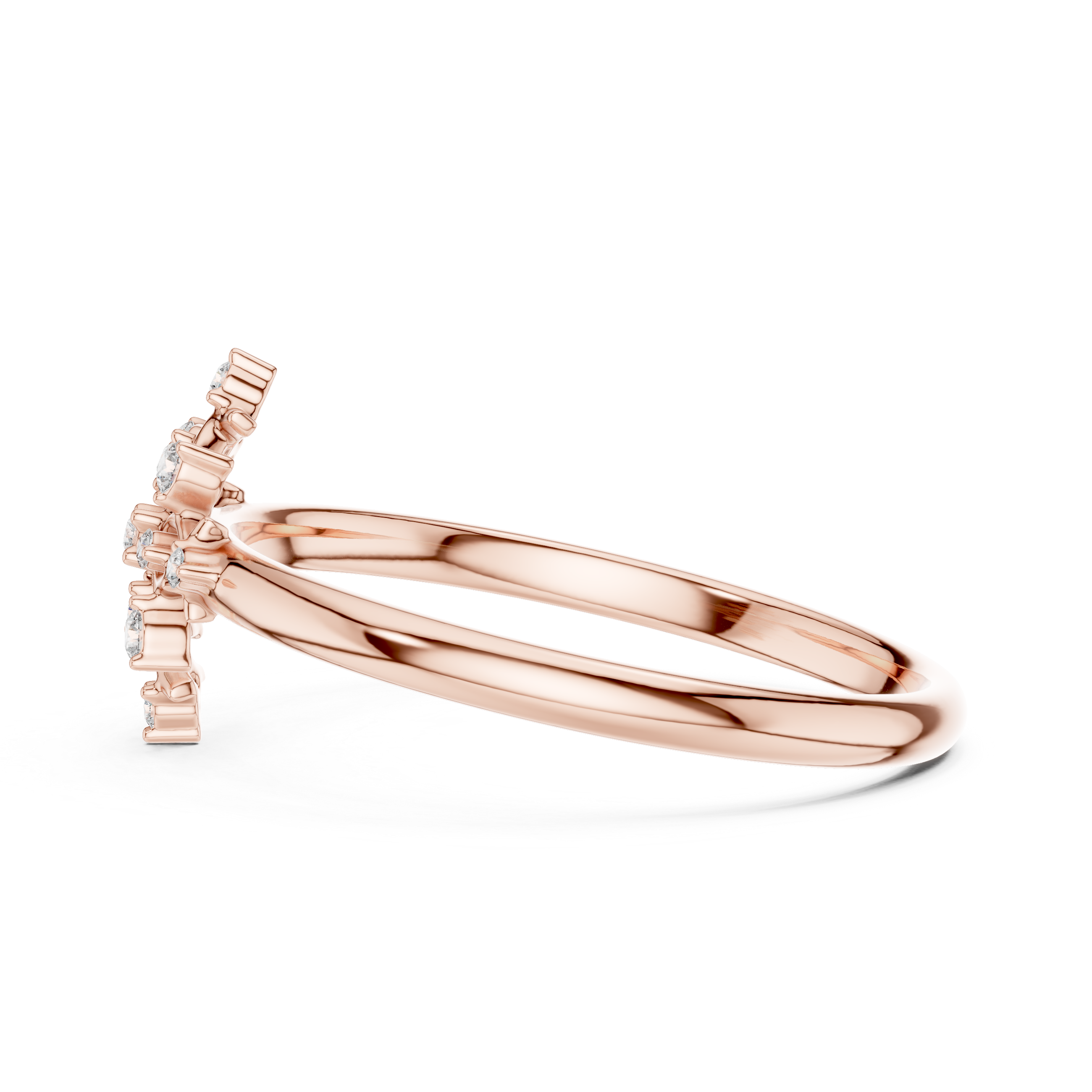 Delicate Vintage Floral Diamond Ring – Minimalist Gold Statement