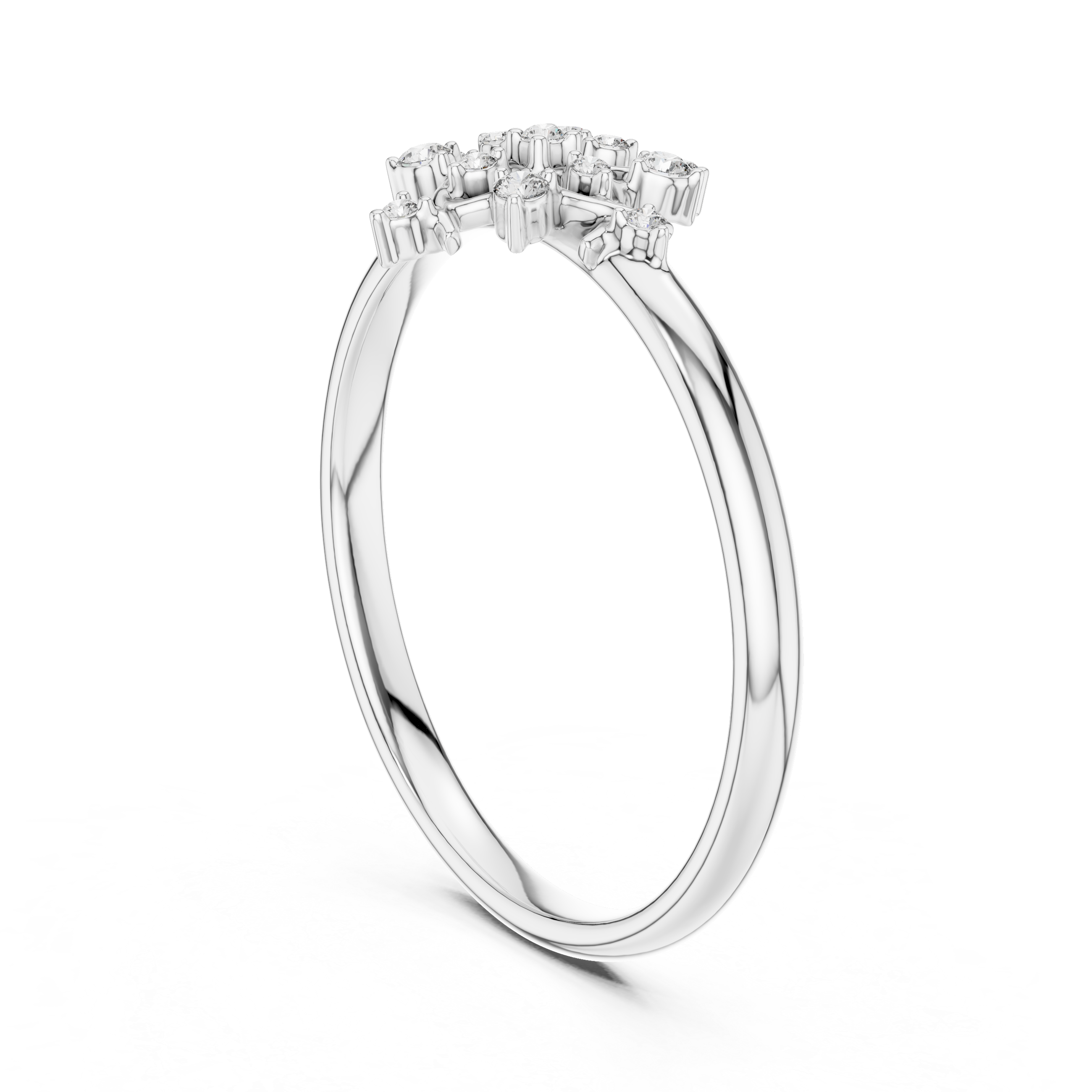 Delicate Vintage Floral Diamond Ring – Minimalist Gold Statement