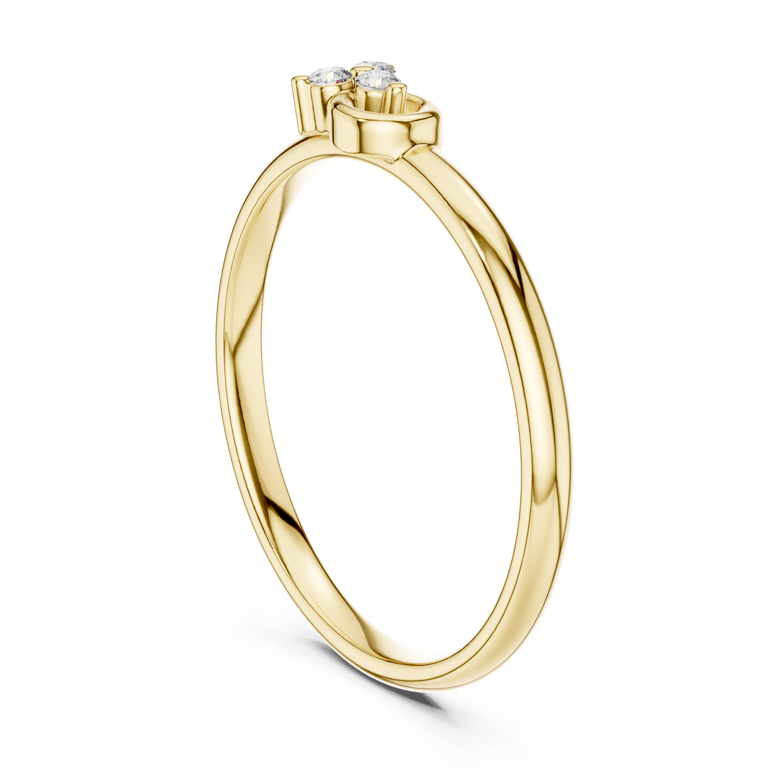 Petite Triple Diamond Swirl Ring