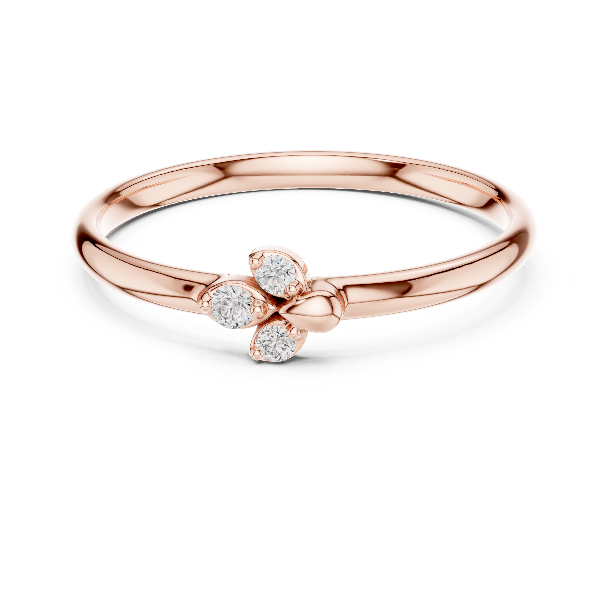 Minimal Triple Diamond Accent Ring