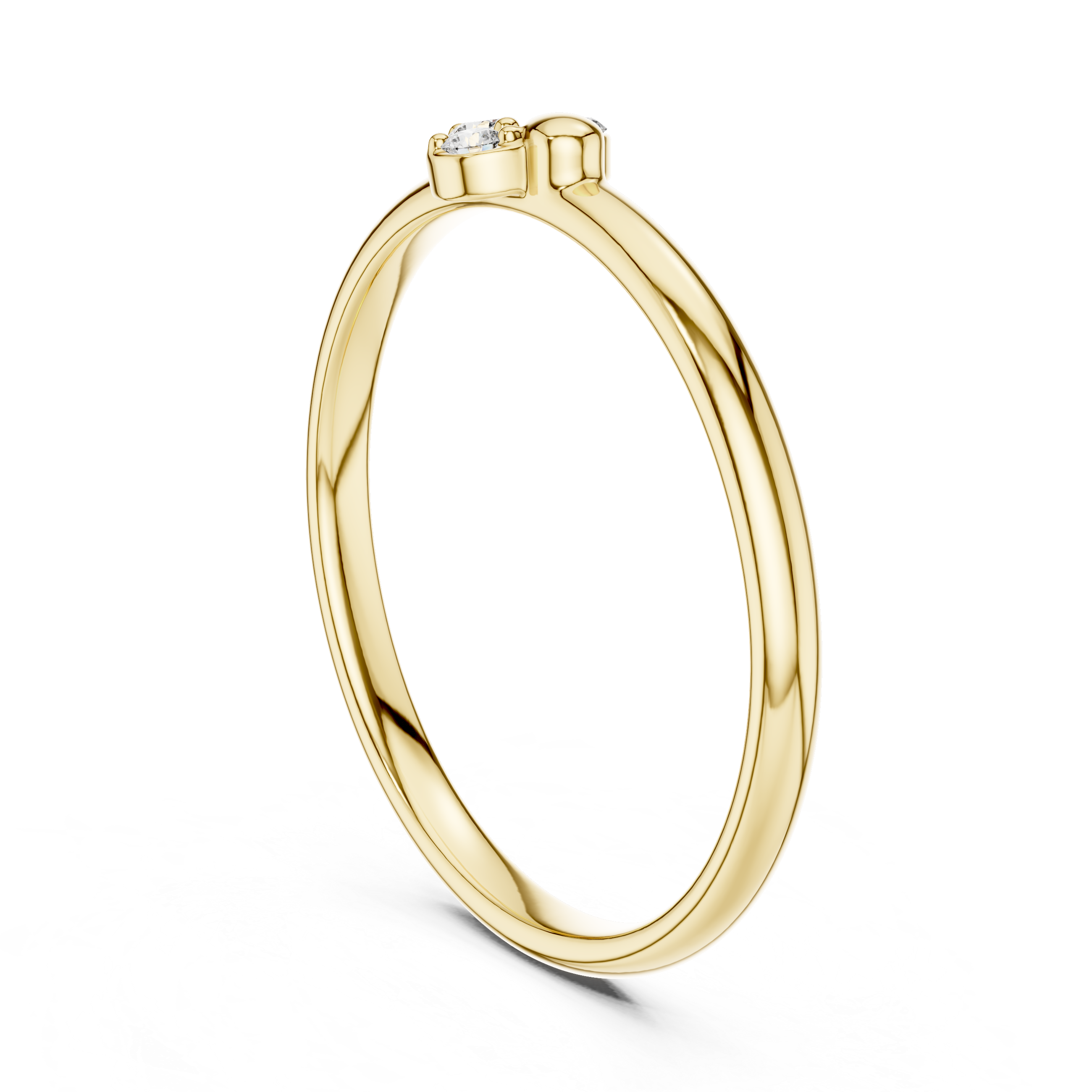 Minimal Triple Diamond Accent Ring