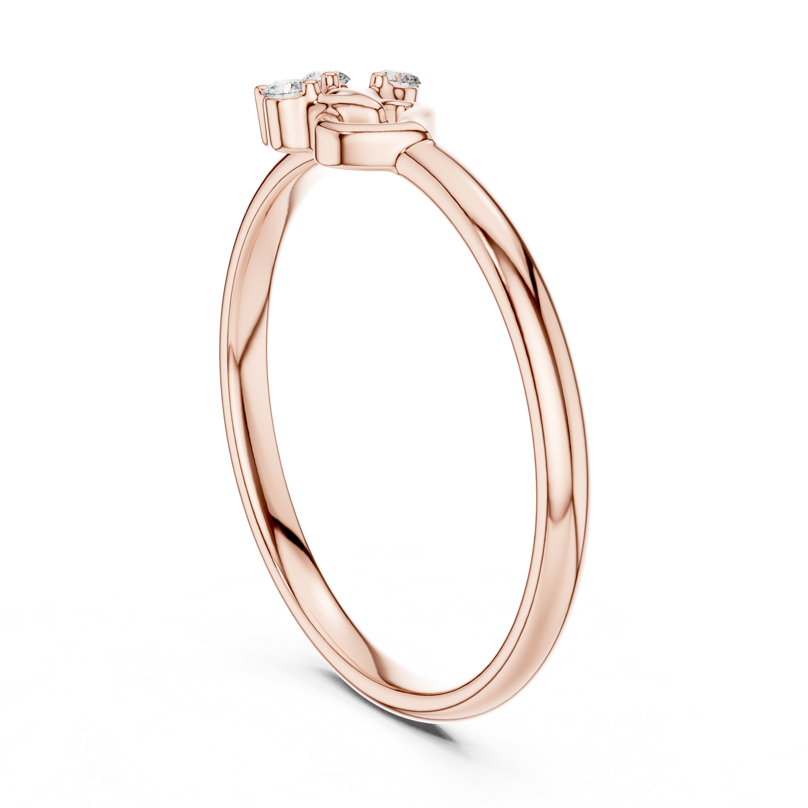 Knot-Inspired Trio Diamond Ring