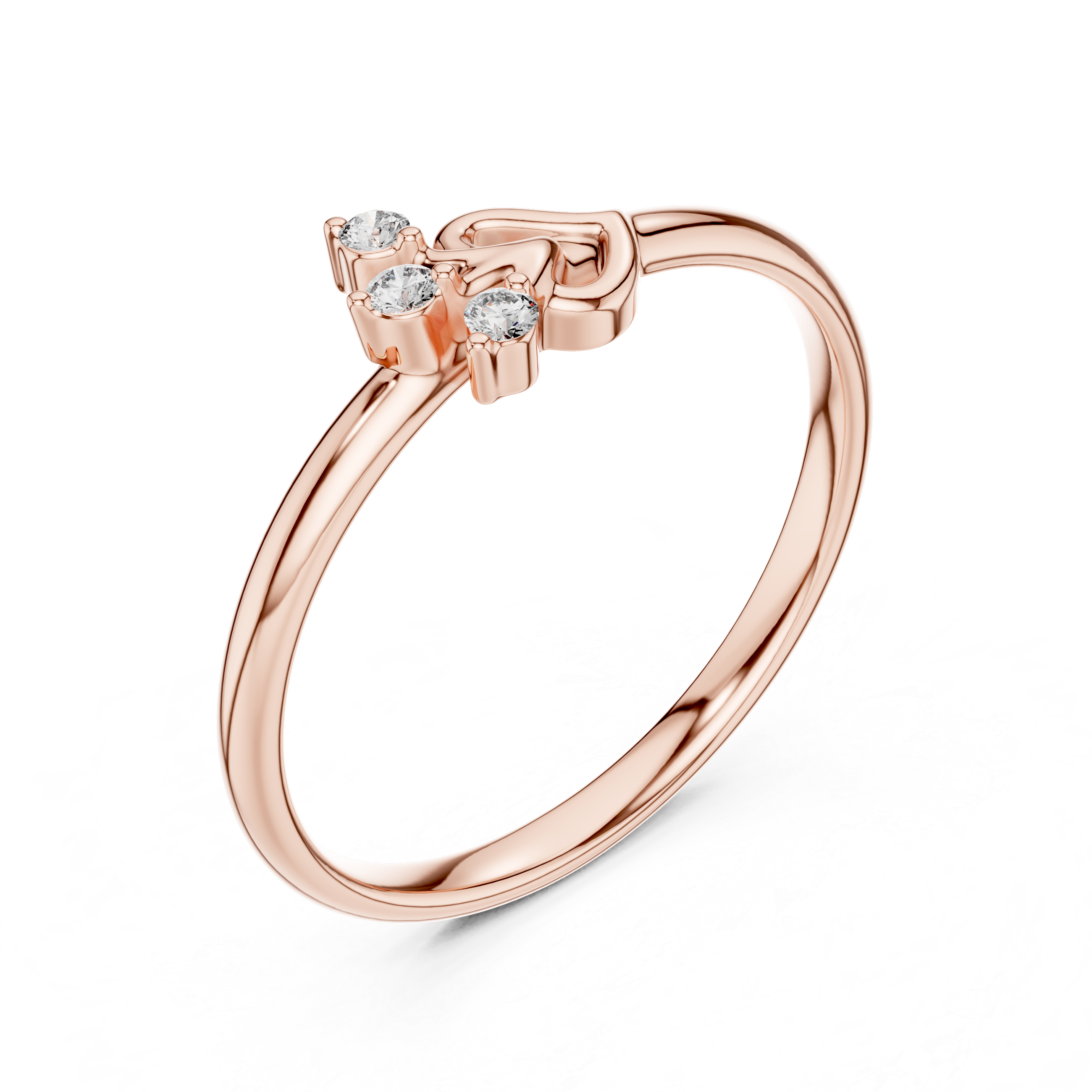 Knot-Inspired Trio Diamond Ring