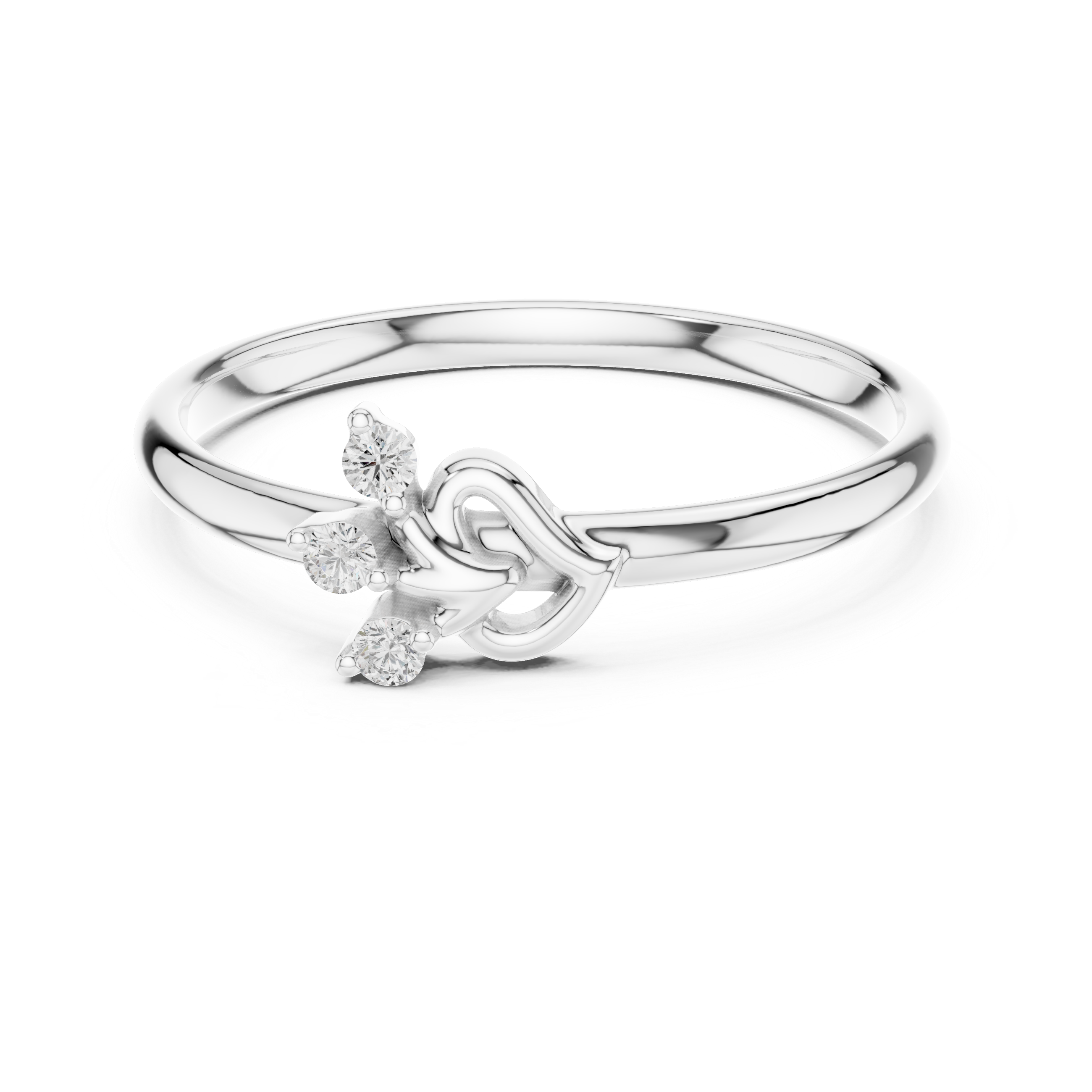 Knot-Inspired Trio Diamond Ring