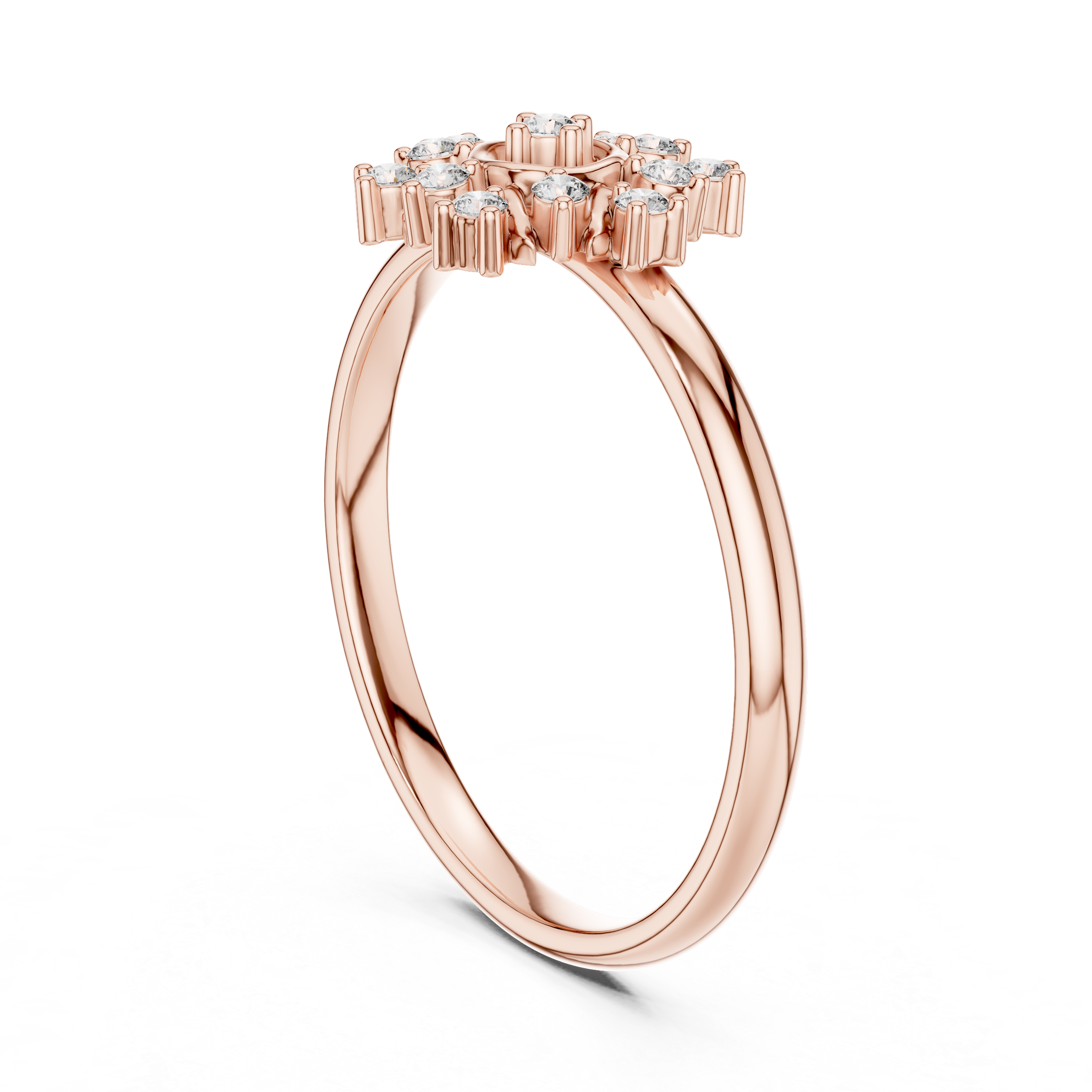 Floral Halo Stone Ring