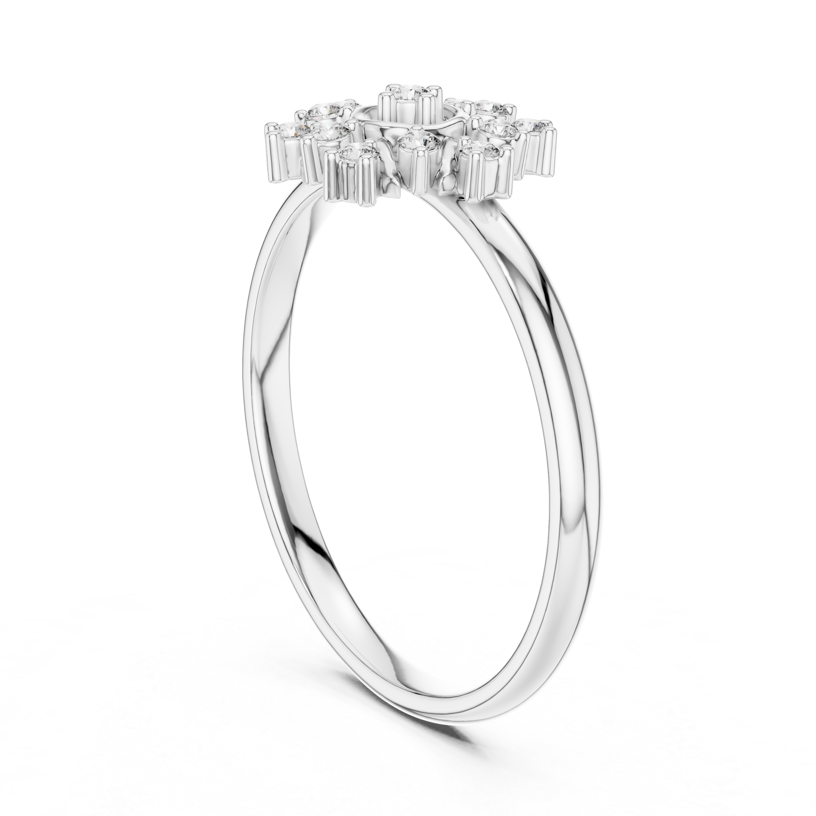 Floral Halo Stone Ring