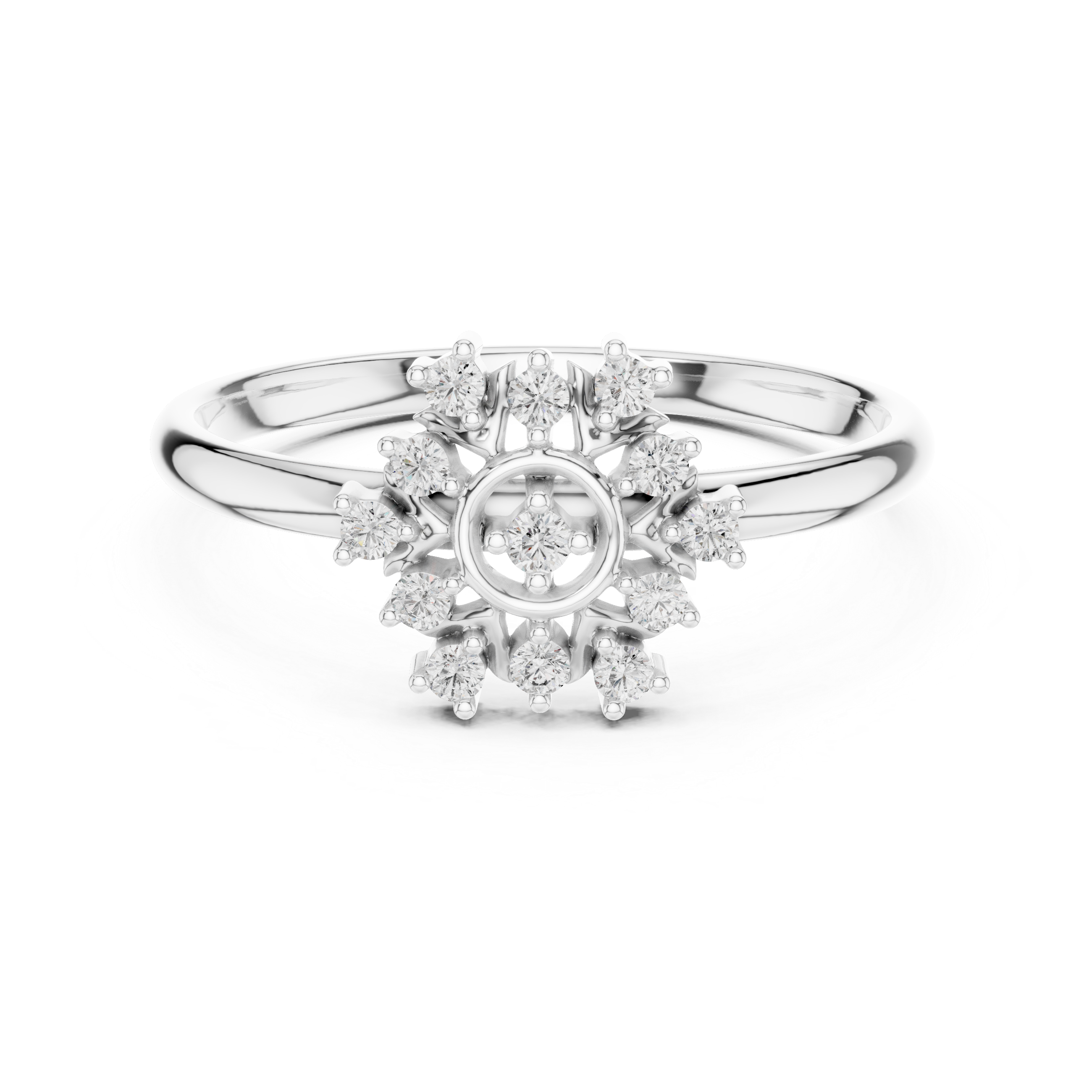 Floral Halo Stone Ring