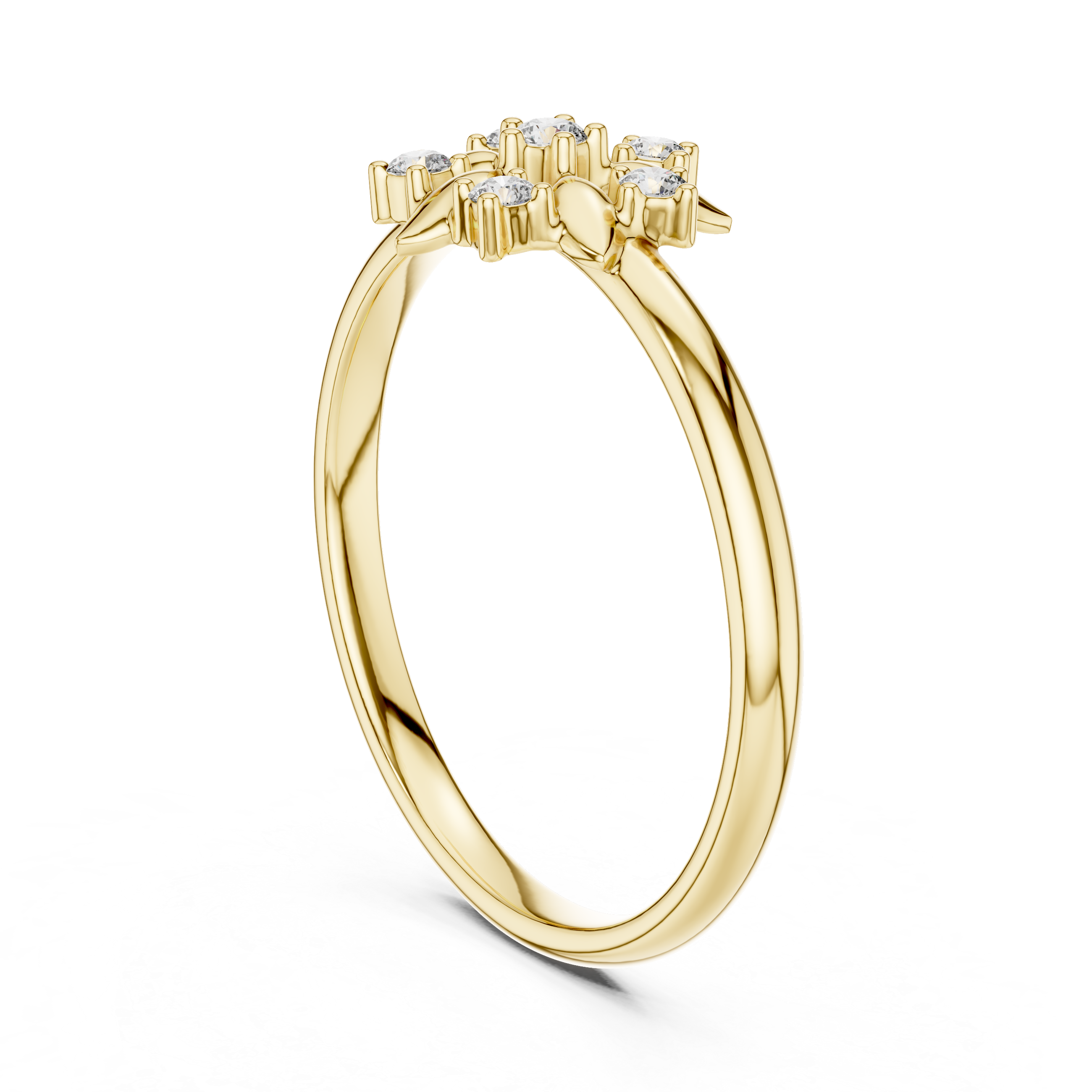 Petal Bloom Diamond Ring – Sculpted Floral Cluster Design
