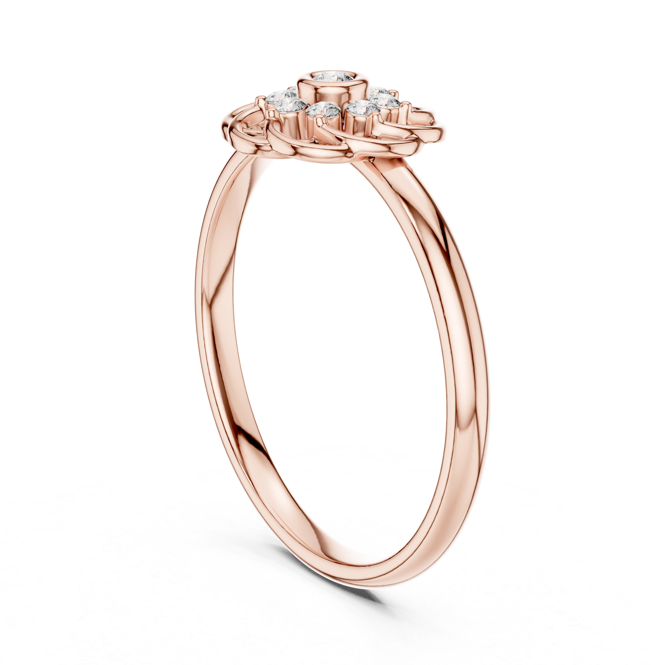 Openwork Floral Diamond Ring – Vintage Inspired Cluster Design