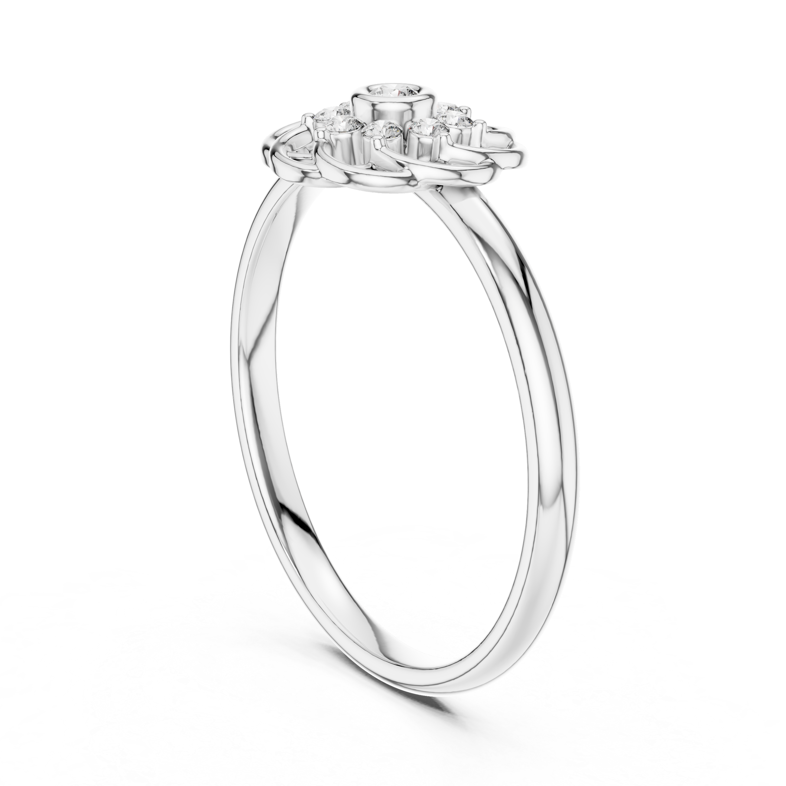 Openwork Floral Diamond Ring – Vintage Inspired Cluster Design