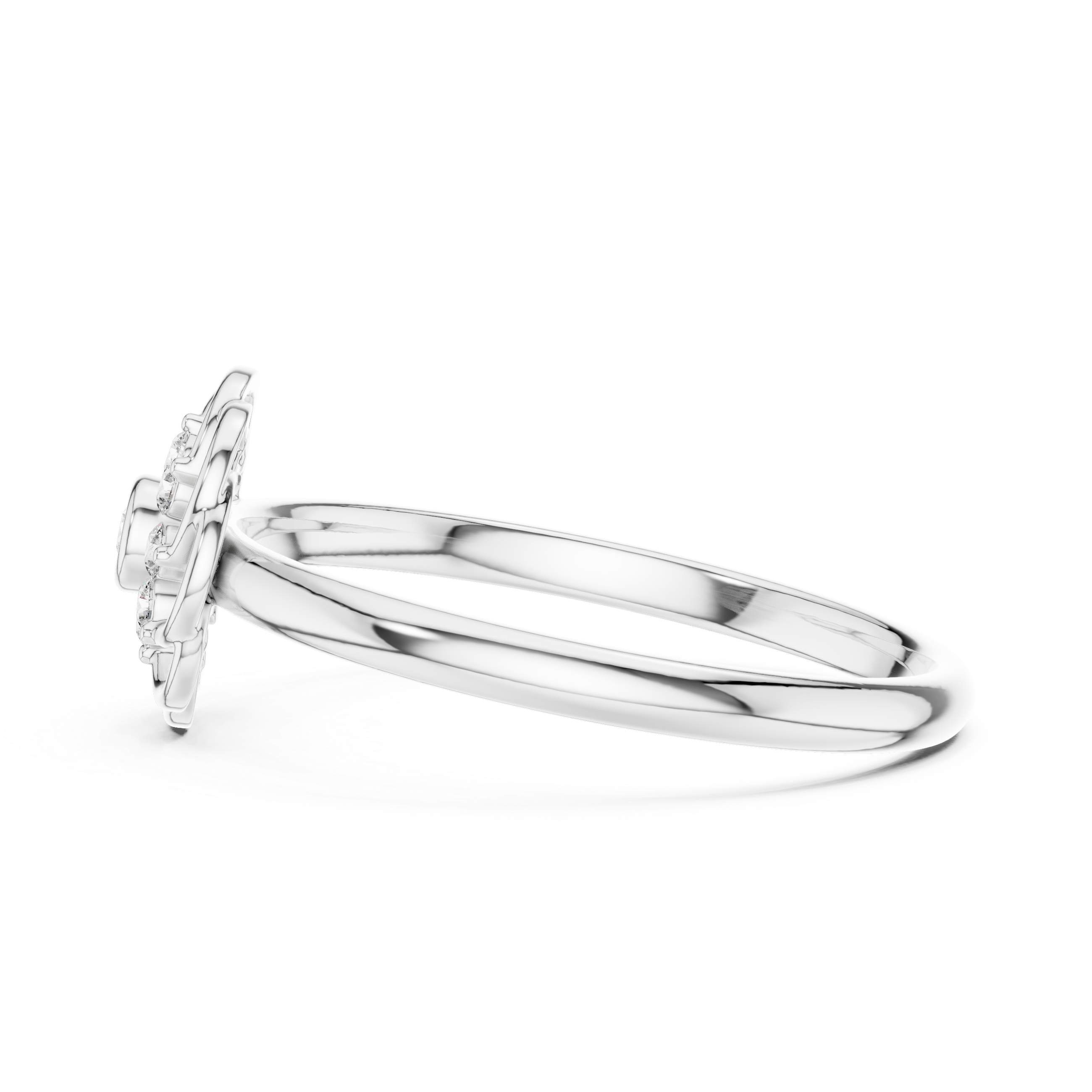 Openwork Floral Diamond Ring – Vintage Inspired Cluster Design