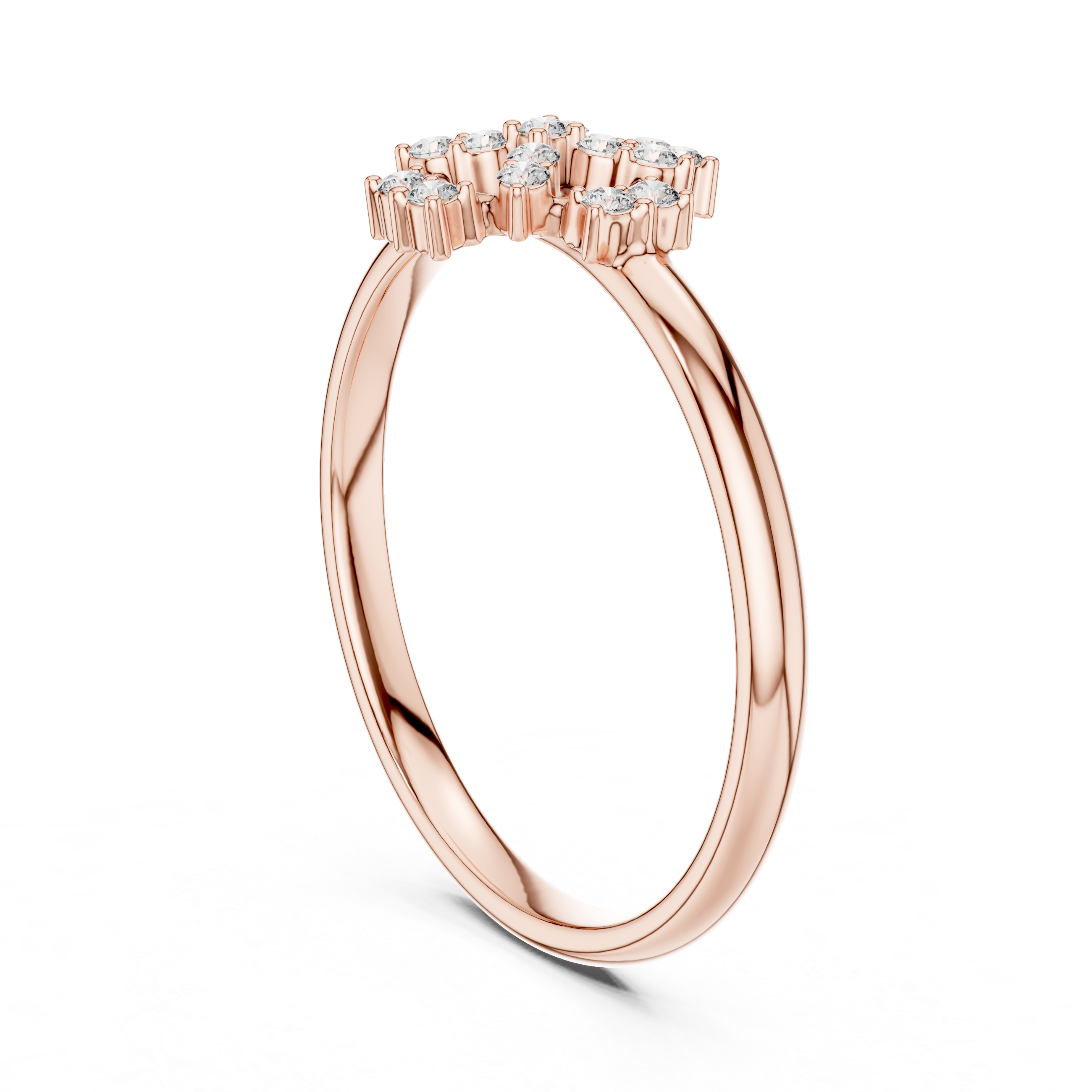 Vintage Halo Diamond Cluster Ring – Circular Floral Design