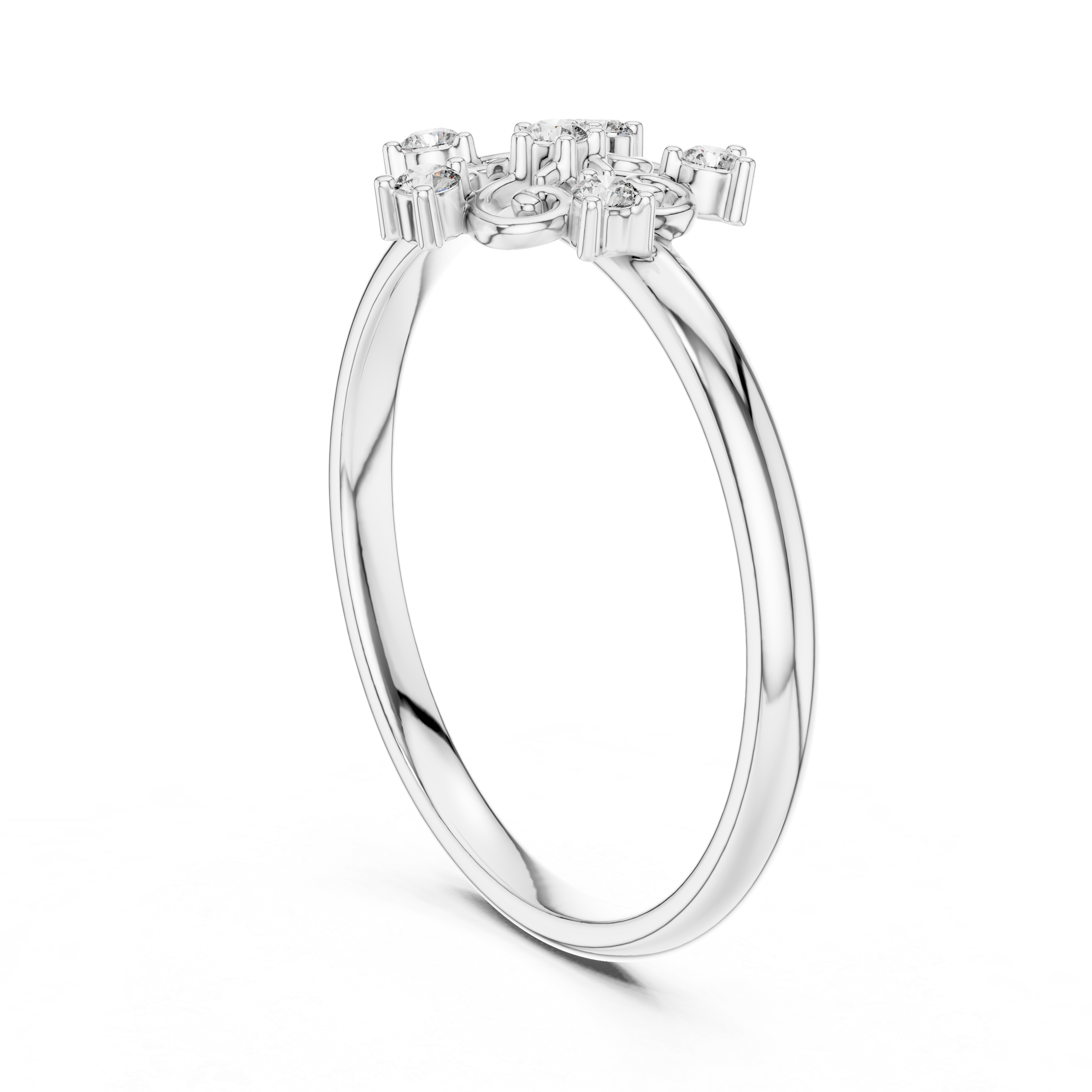 Vintage Scroll Diamond Ring – Ornate Floral Filigree Design