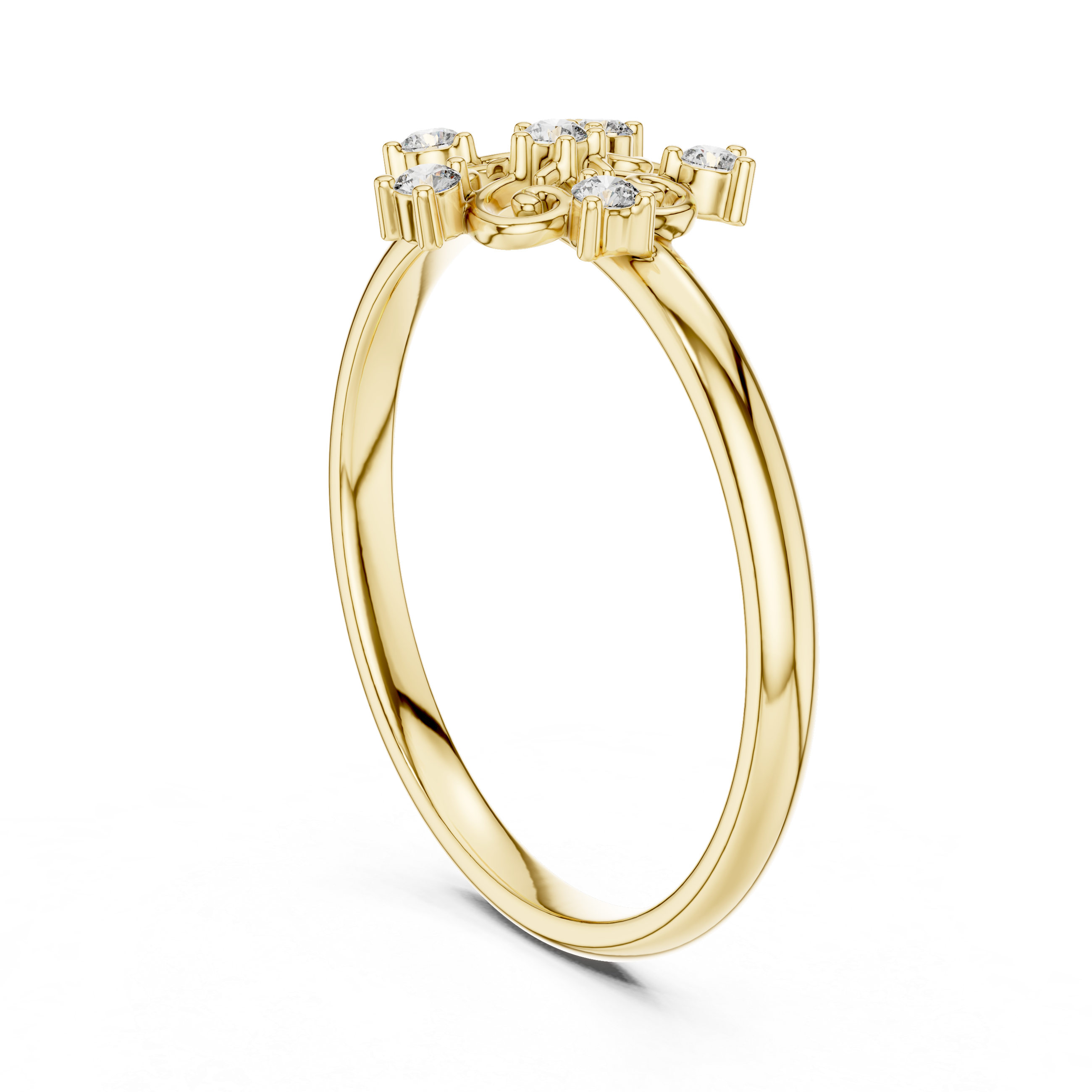 Vintage Scroll Diamond Ring – Ornate Floral Filigree Design