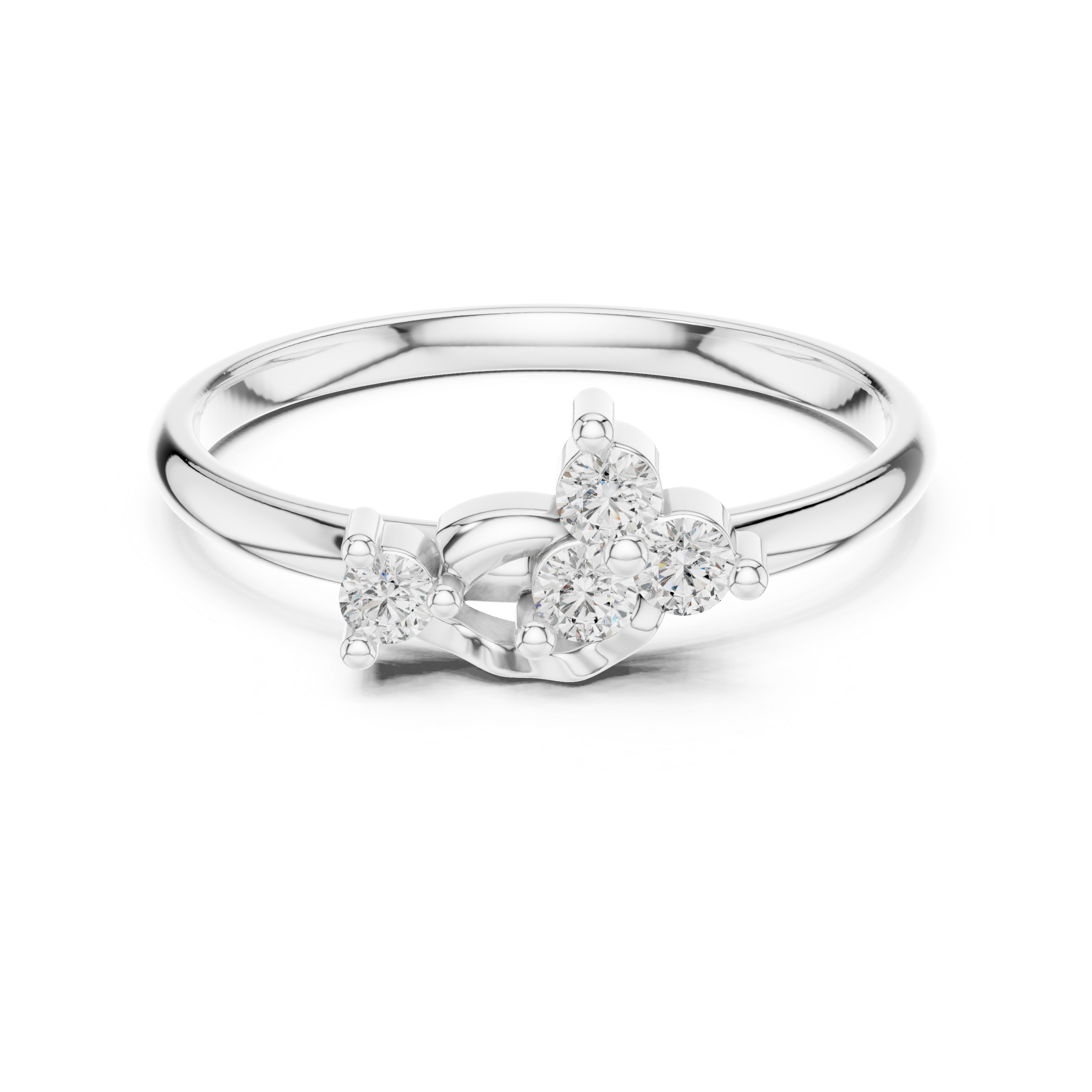 Minimal Asymmetrical Diamond Cluster Ring with Soft Wave Detail