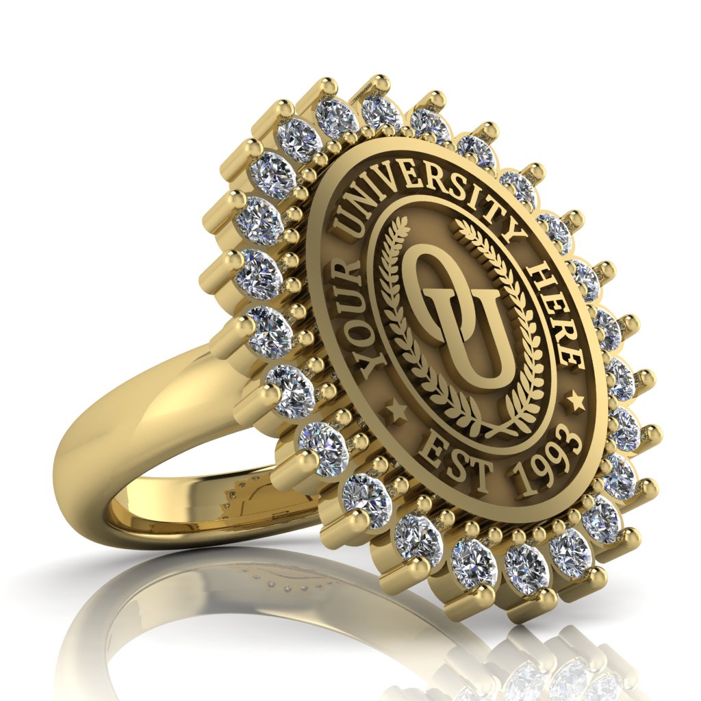 Serku Oval | Classic Dome Band Custom Collage Ring