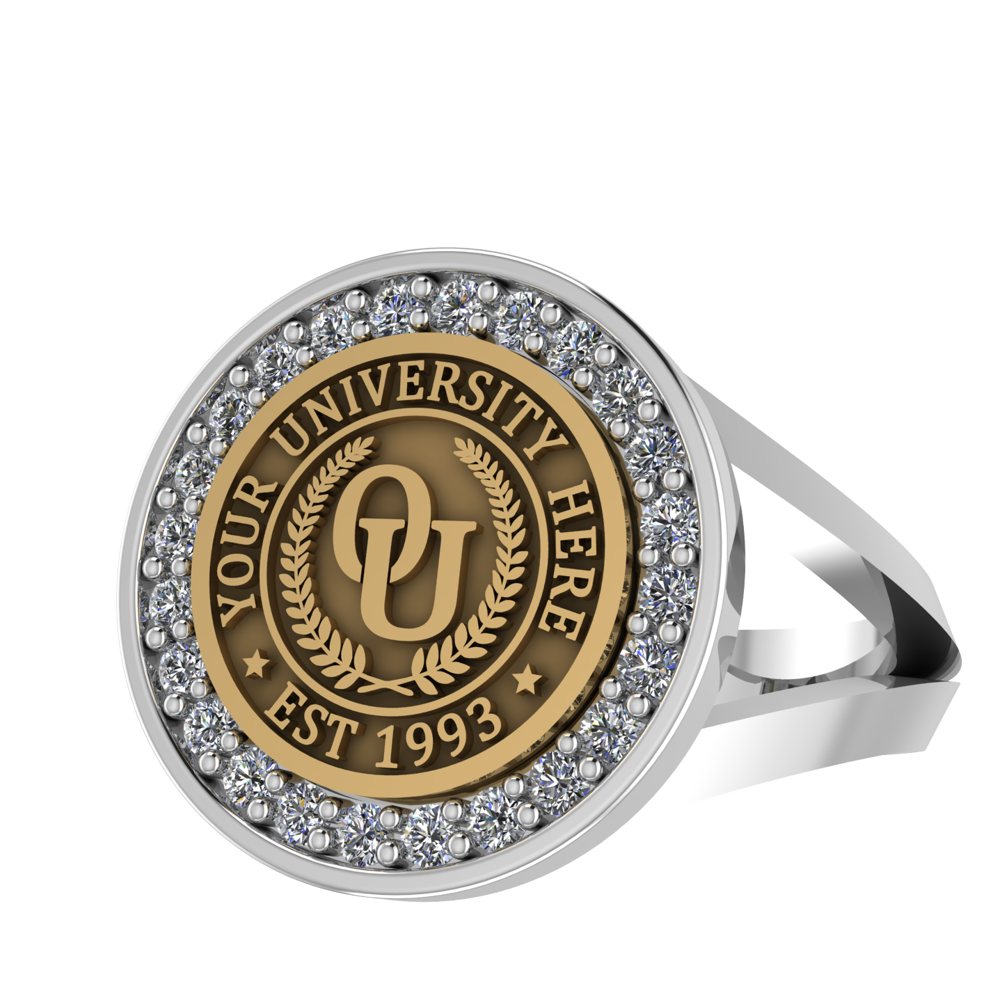 Agonisch | V-Frame Band Custom Collage Ring