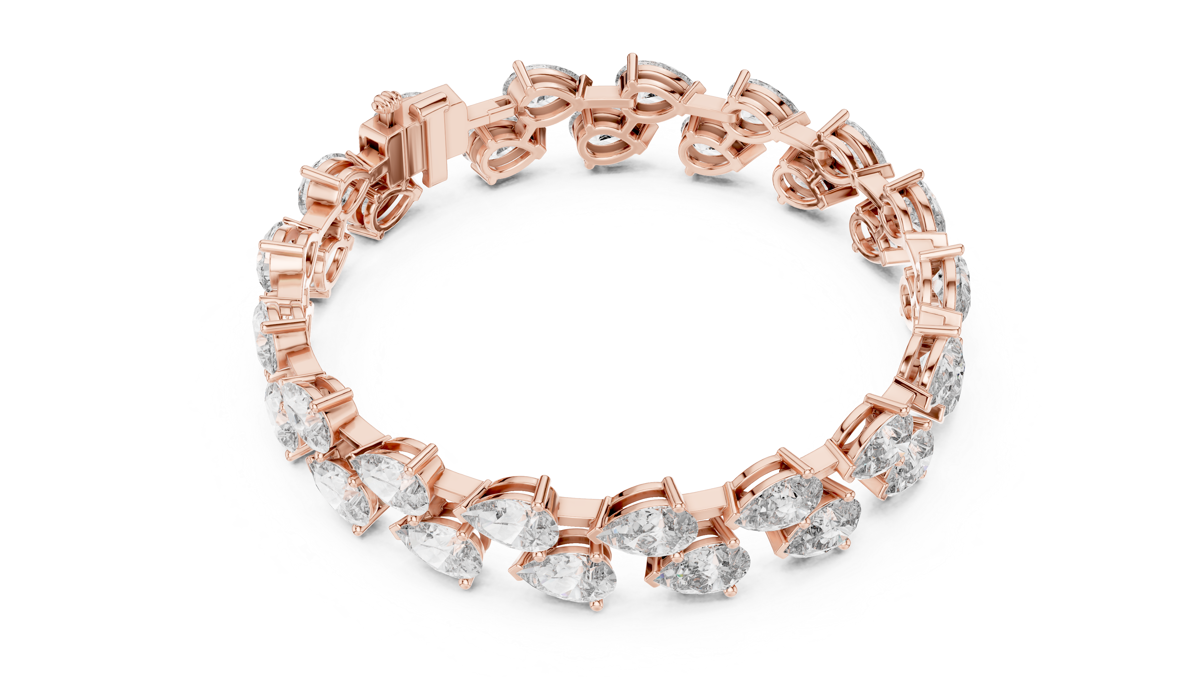 Luxury Pear Diamond Bracelet