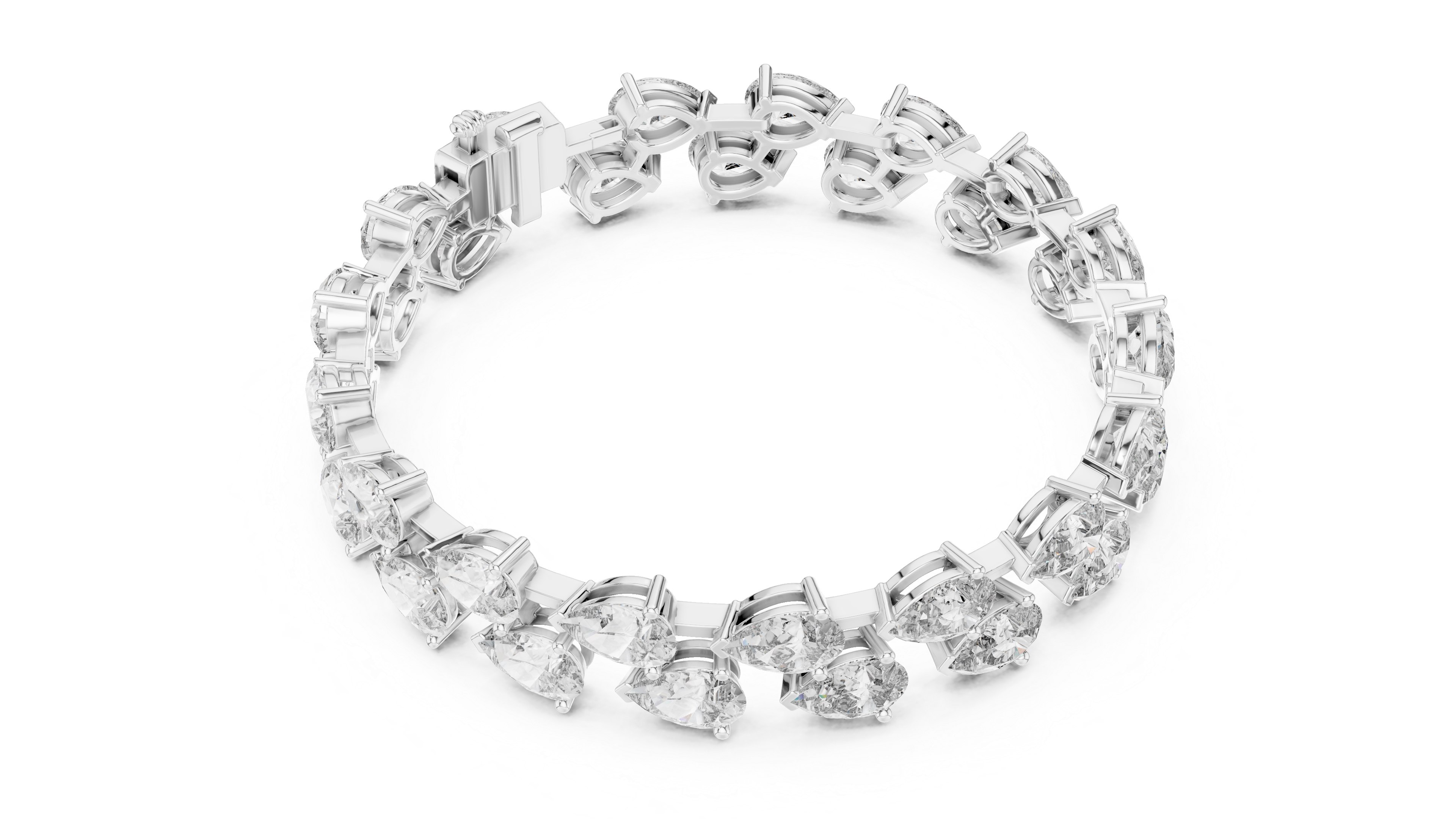 Luxury Pear Diamond Bracelet