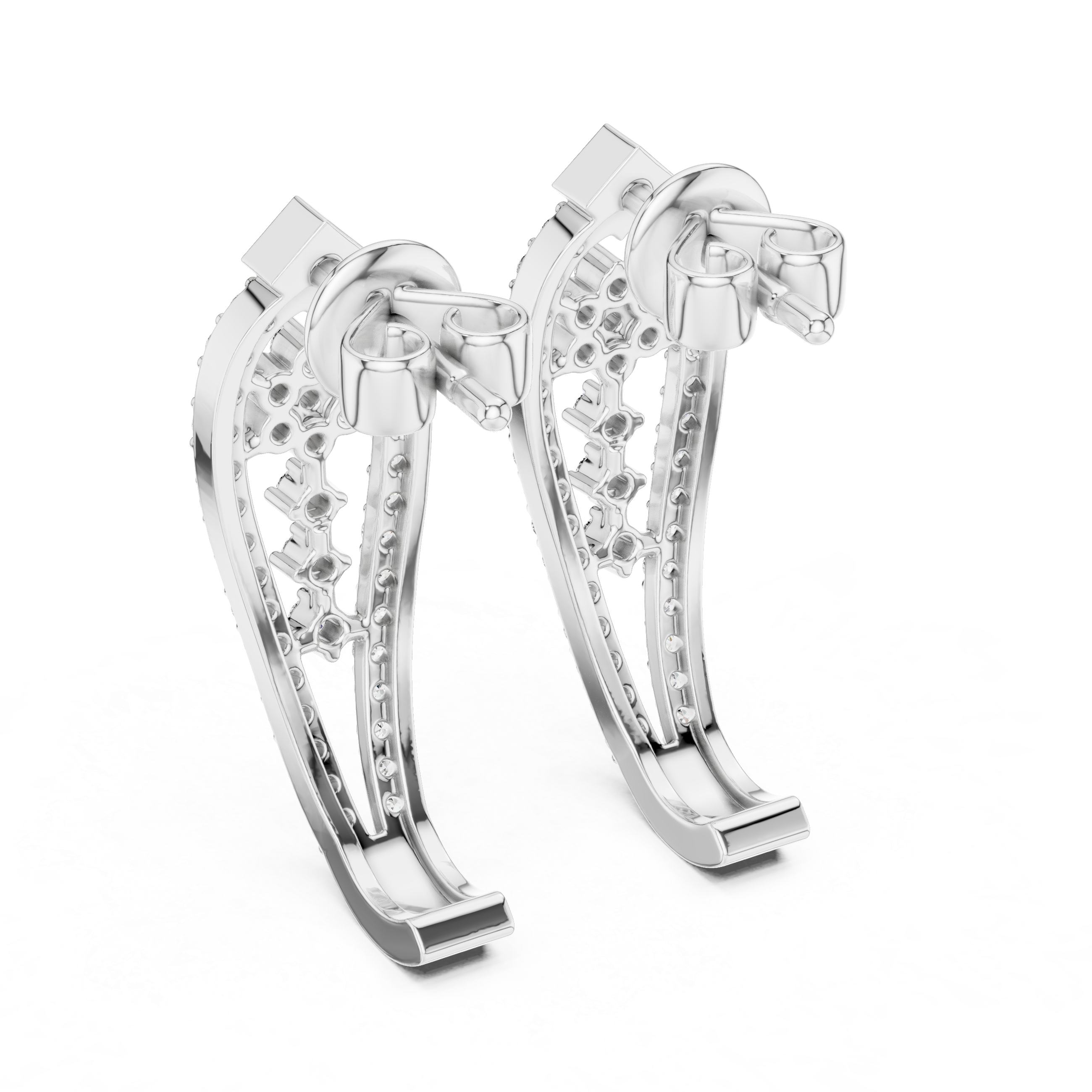 Vintage Lace Diamond Drop Earrings