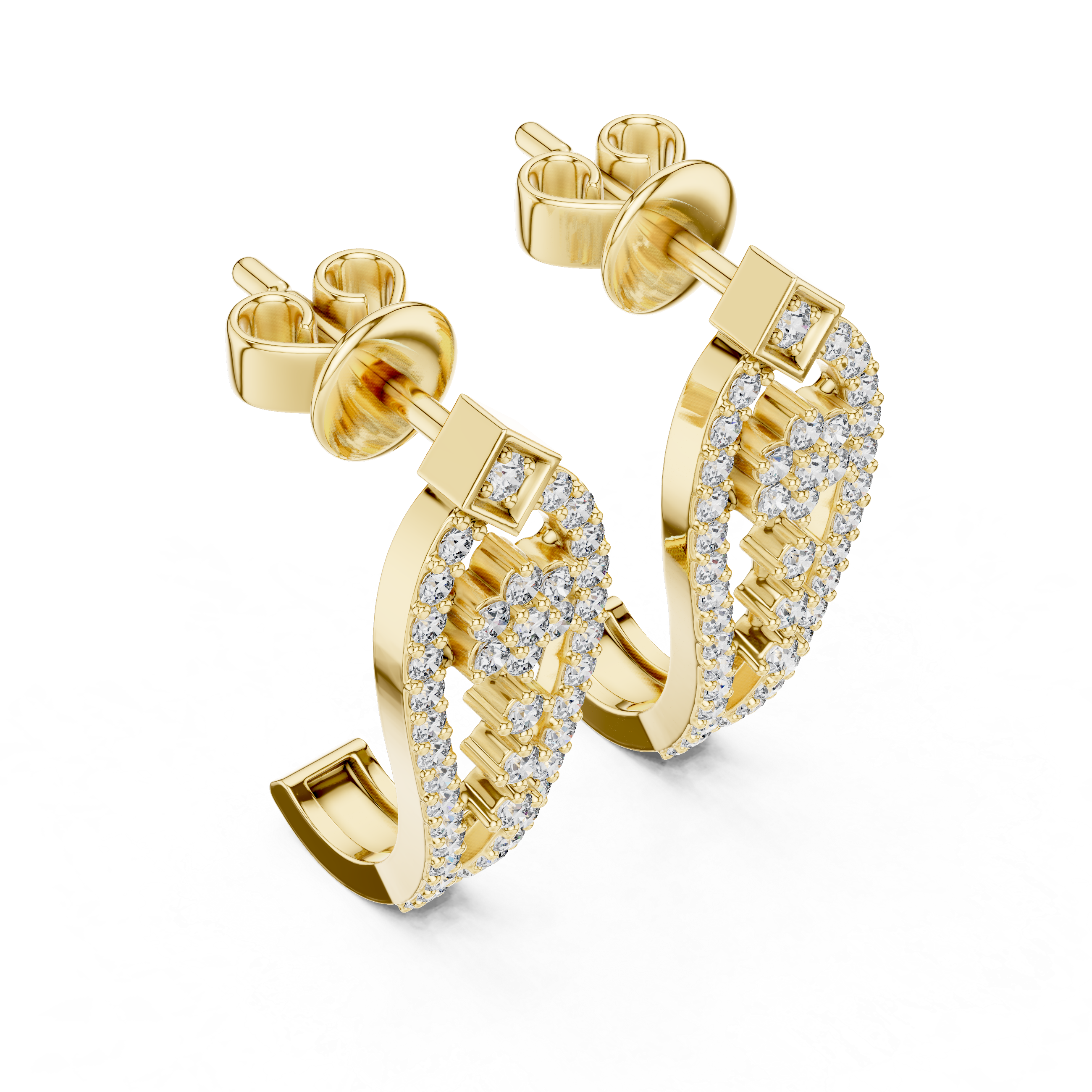 Vintage Lace Diamond Drop Earrings