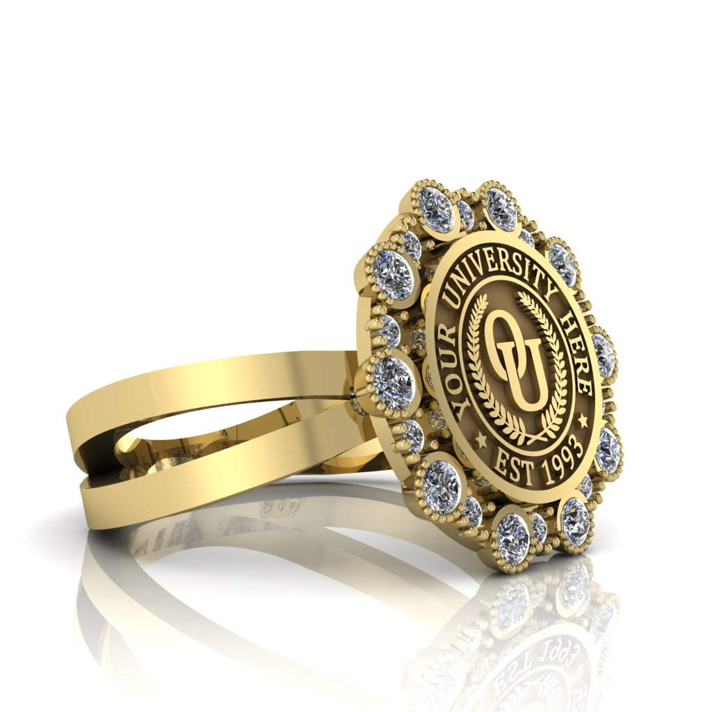 Belgi | Knife Edge Band Custom Collage Ring