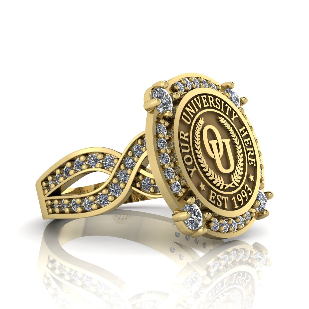 Voir | Infinity Pave Band Custom College Ring