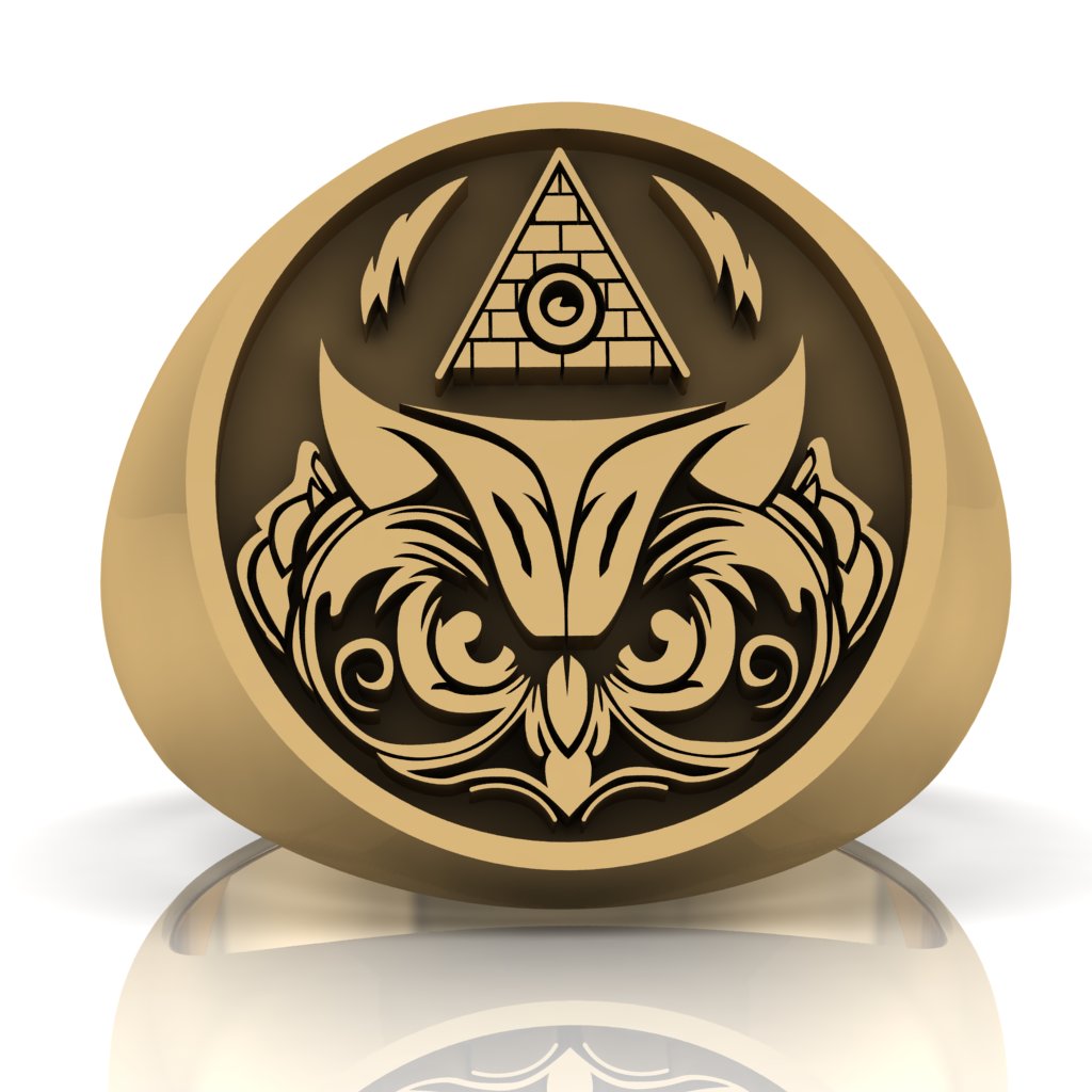 Masonic Owl Ring