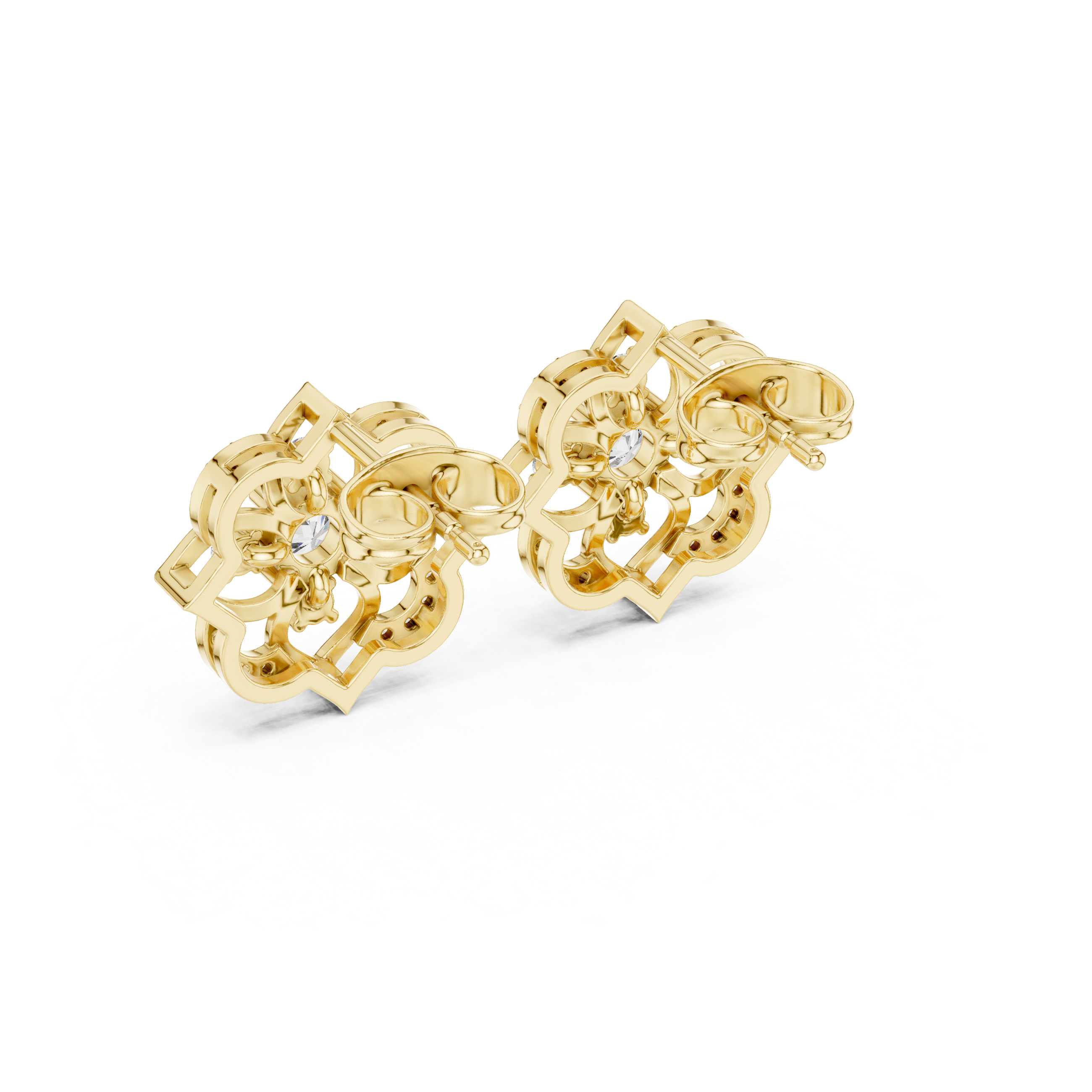 Royal Floral Diamond Earrings