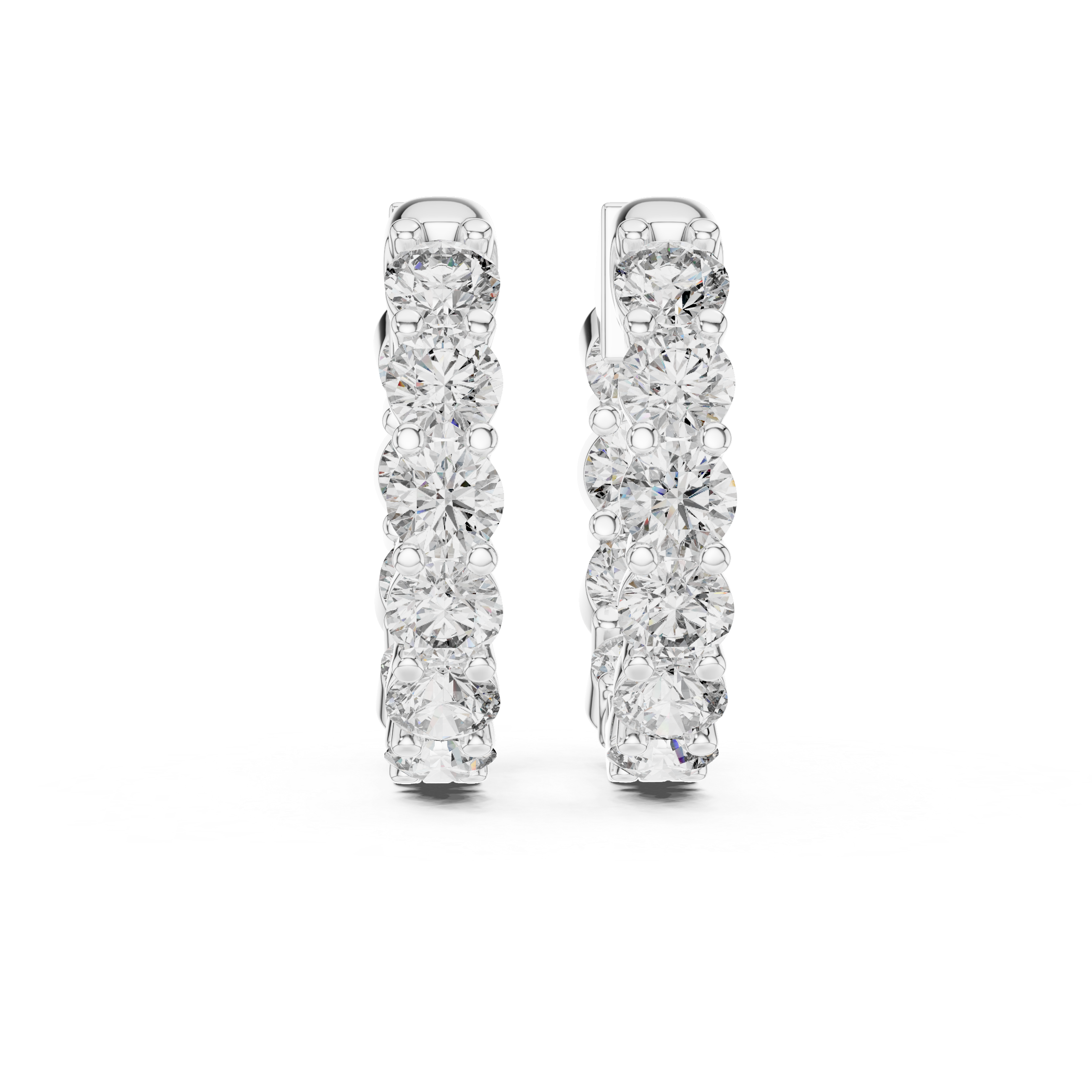 Diamond Inside-Out Huggie Hoop Earrings