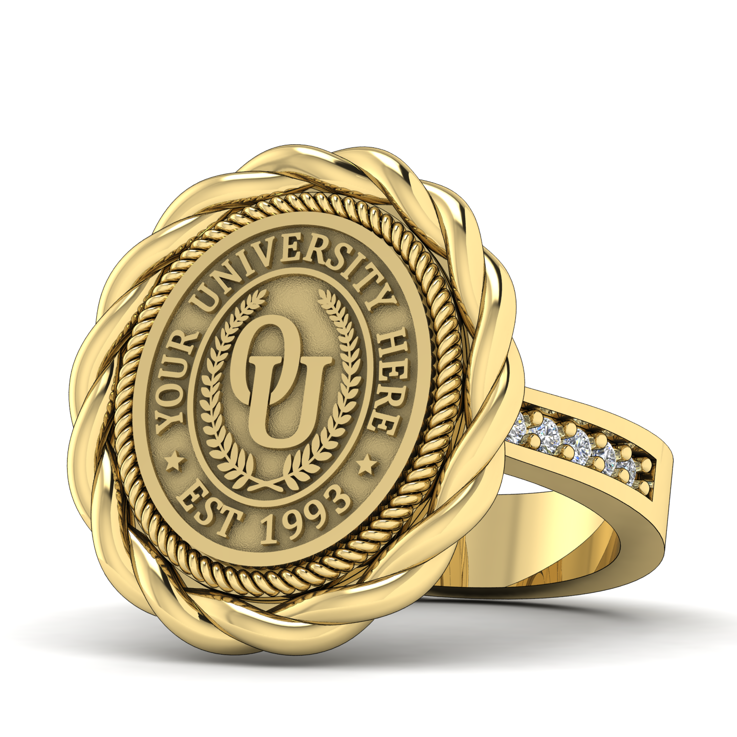 Melipat | Channel Core Band Custom Collage Ring