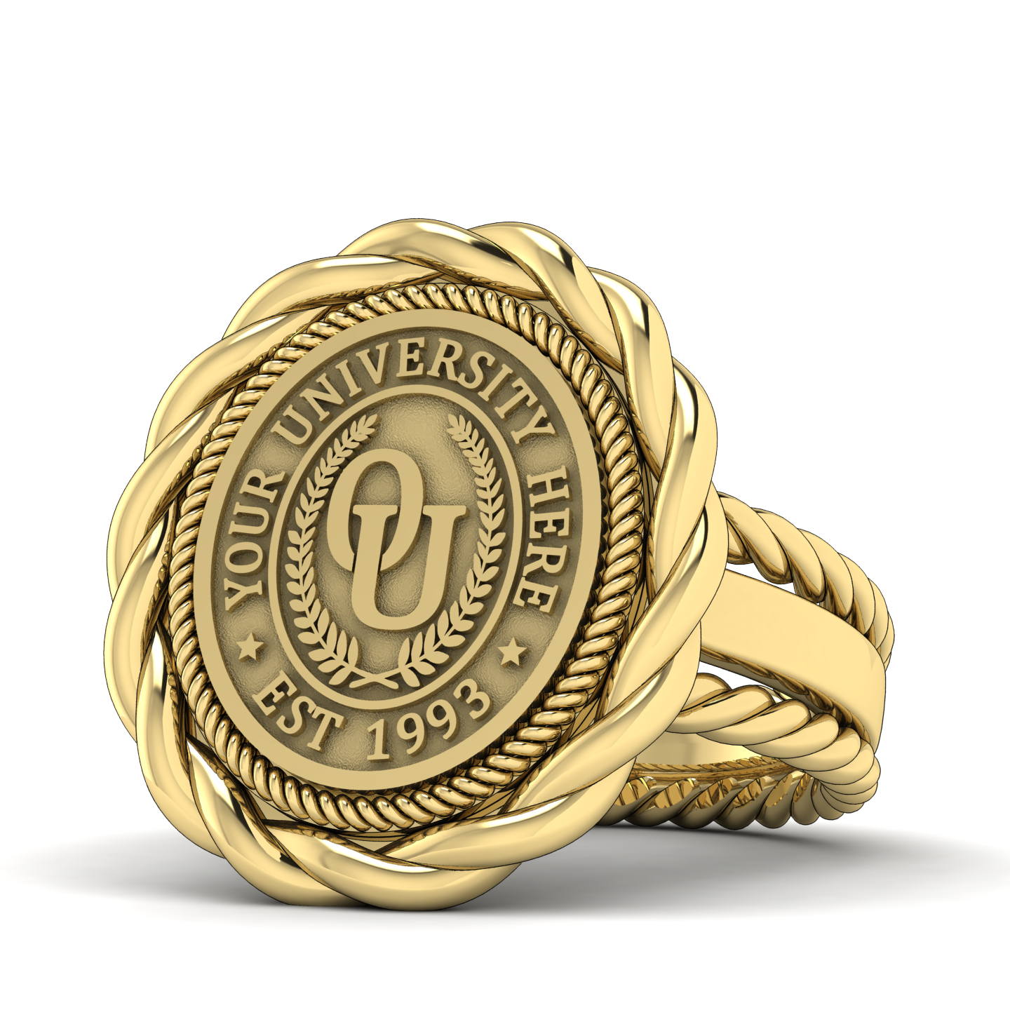 Melipat | Rope Edge Band Custom College Ring
