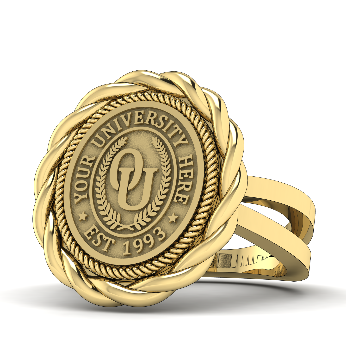 Melipat | Knife Edge Band Custom College Ring