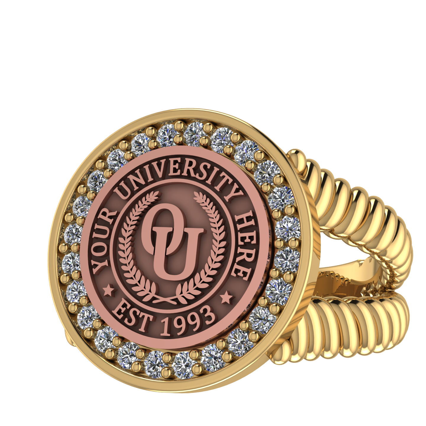 Agonisch | V-Rope Band Custom Collage Ring