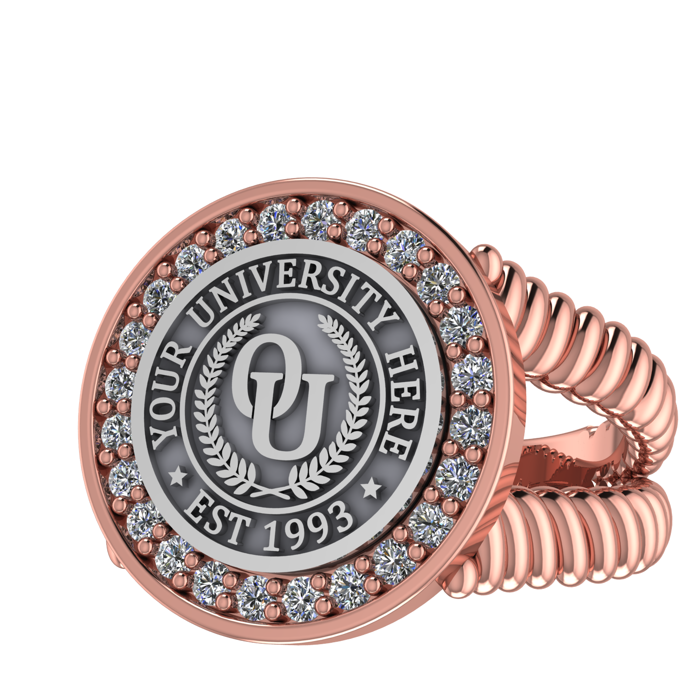 Agonisch | V-Rope Band Custom Collage Ring