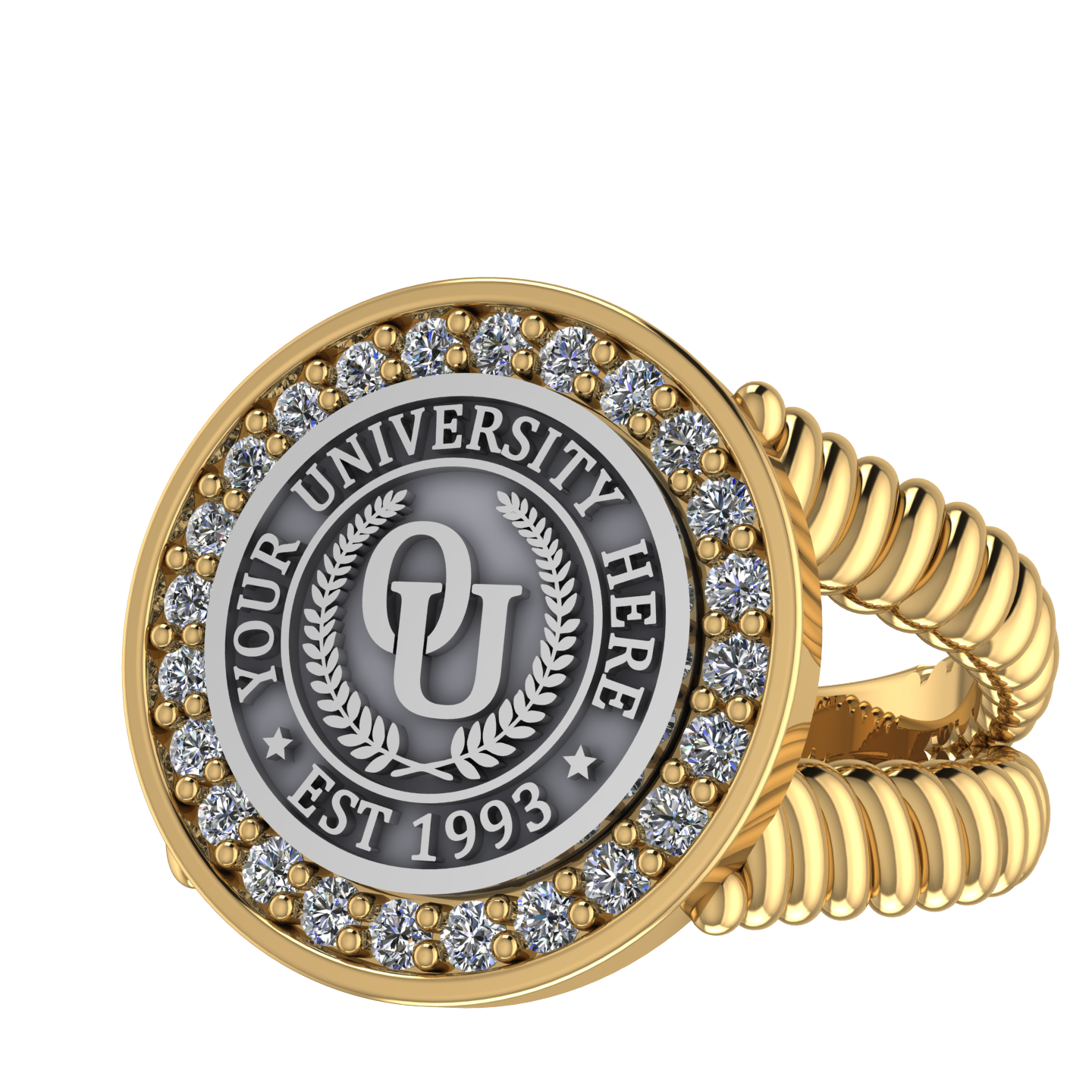 Agonisch | V-Rope Band Custom Collage Ring