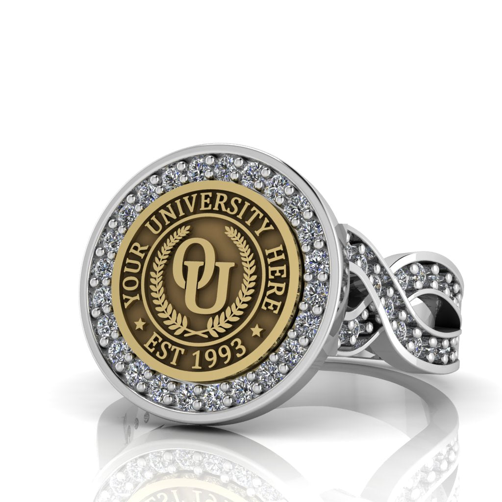 Agonisch | Infinity Pave Band Custom Collage Ring